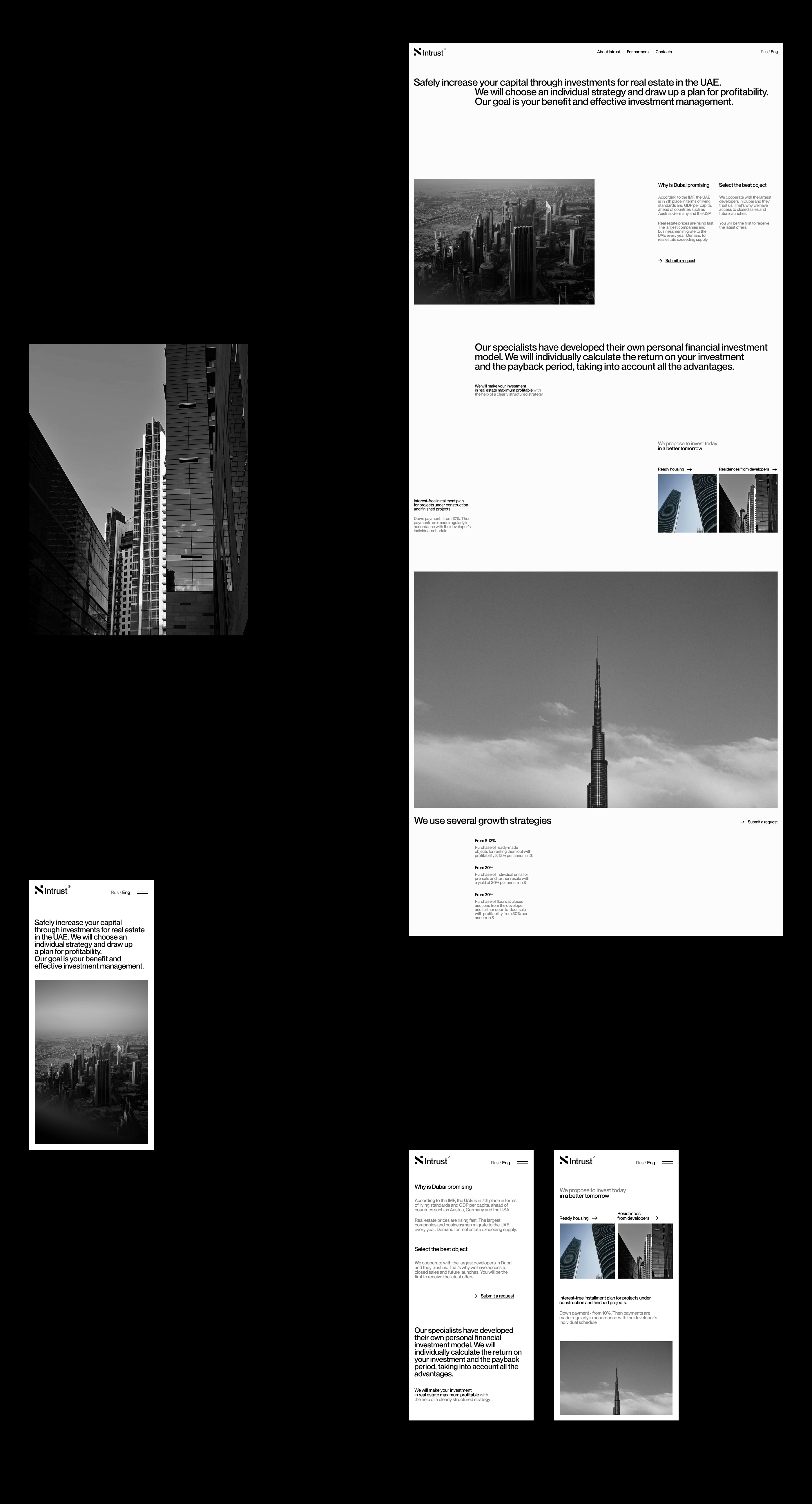 Intrust Realty Business | Brand Identity & UX/UI — Изображение №12 — Интерфейсы, Брендинг на Dprofile