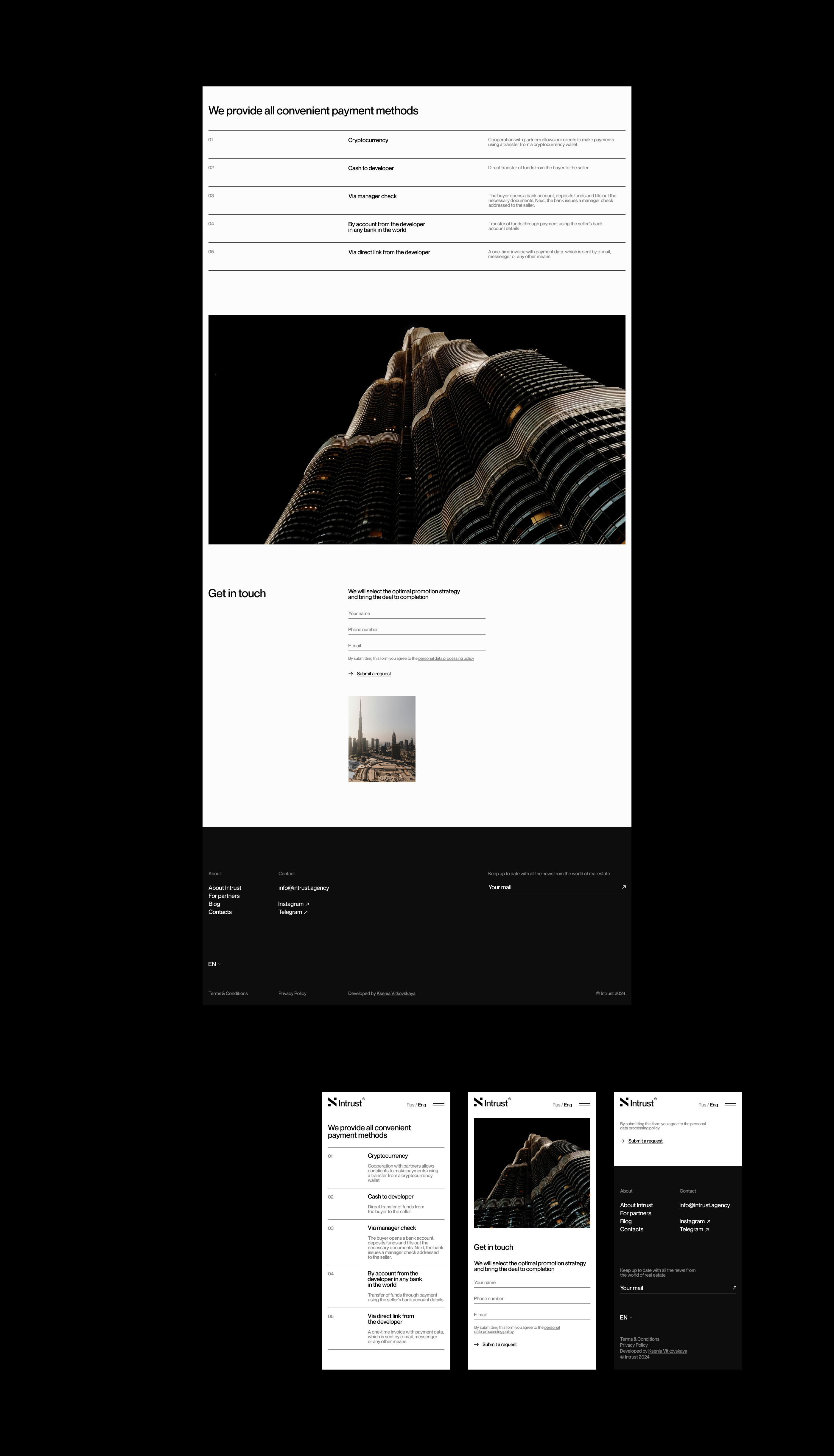 Intrust Realty Business | Brand Identity & UX/UI — Изображение №14 — Интерфейсы, Брендинг на Dprofile
