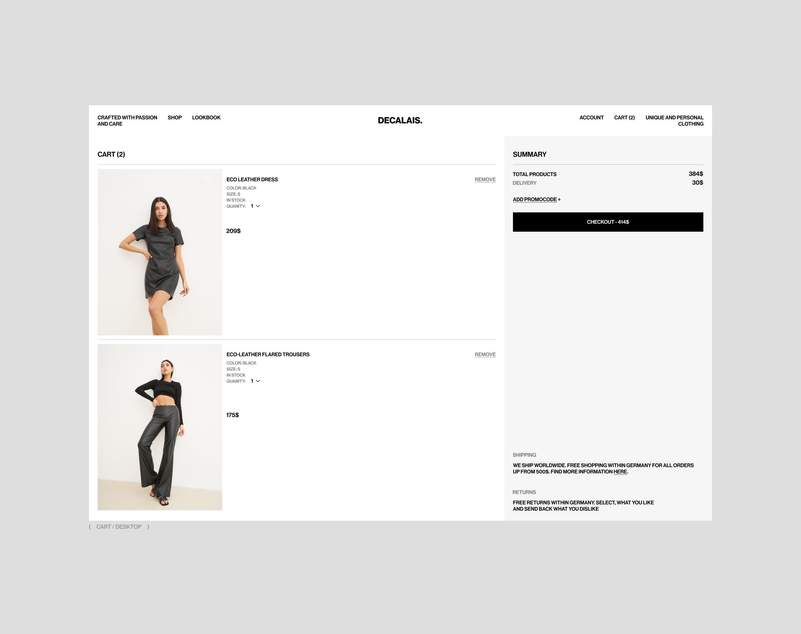 DECALAIS | E-commerce & UX/UI — Изображение №8 — Интерфейсы на Dprofile