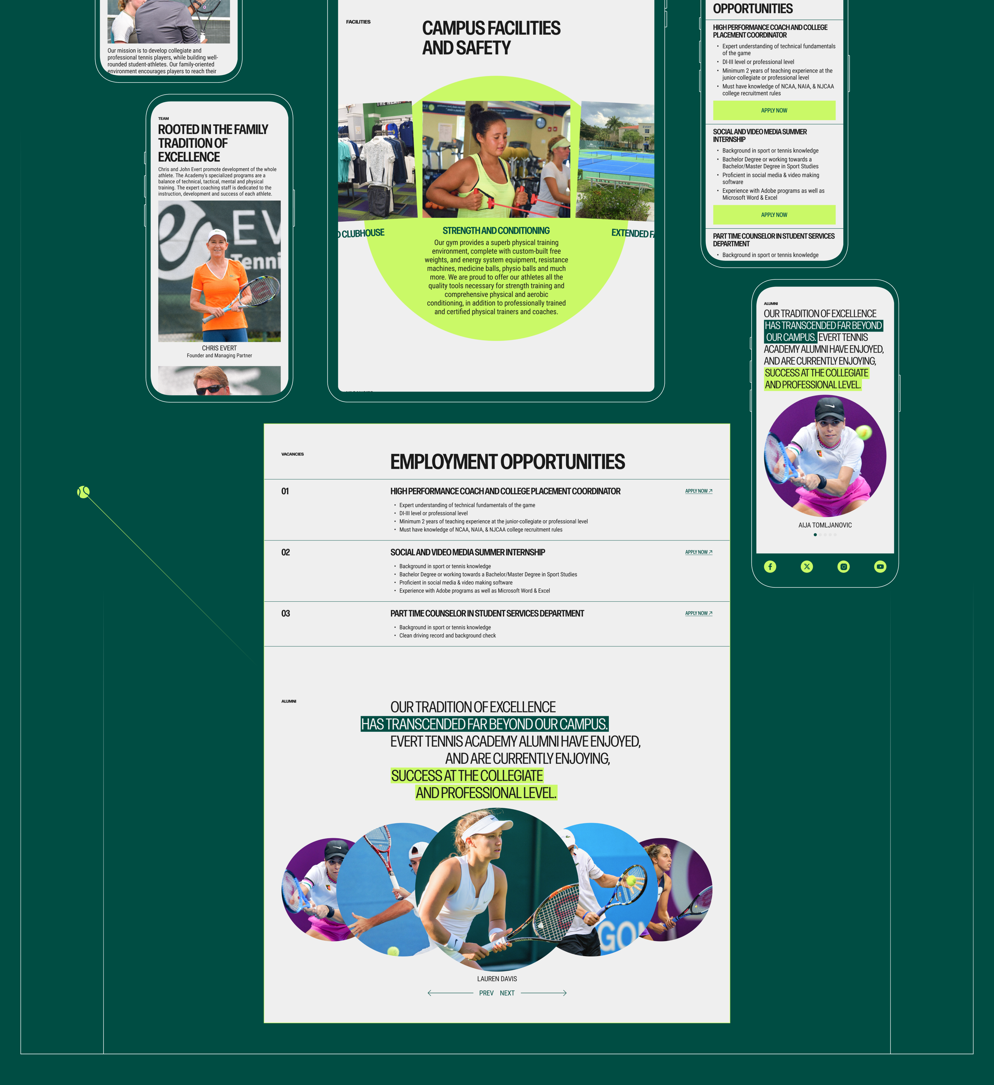 EVERT TENNIS ACADEMY | CORPORATE REDESIGN — Изображение №15 — Интерфейсы, Анимация на Dprofile