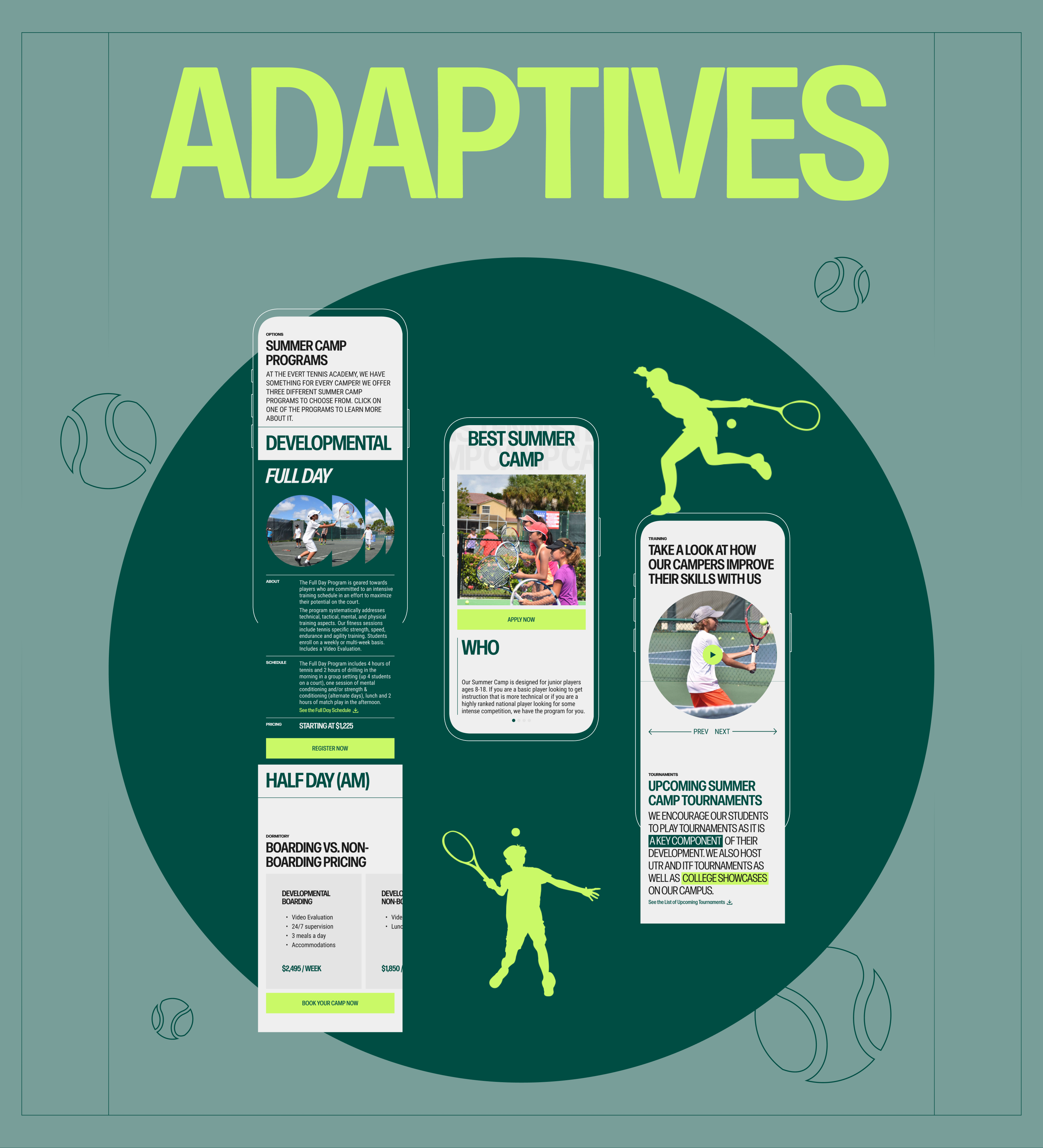 EVERT TENNIS ACADEMY | CORPORATE REDESIGN — Изображение №12 — Интерфейсы, Анимация на Dprofile