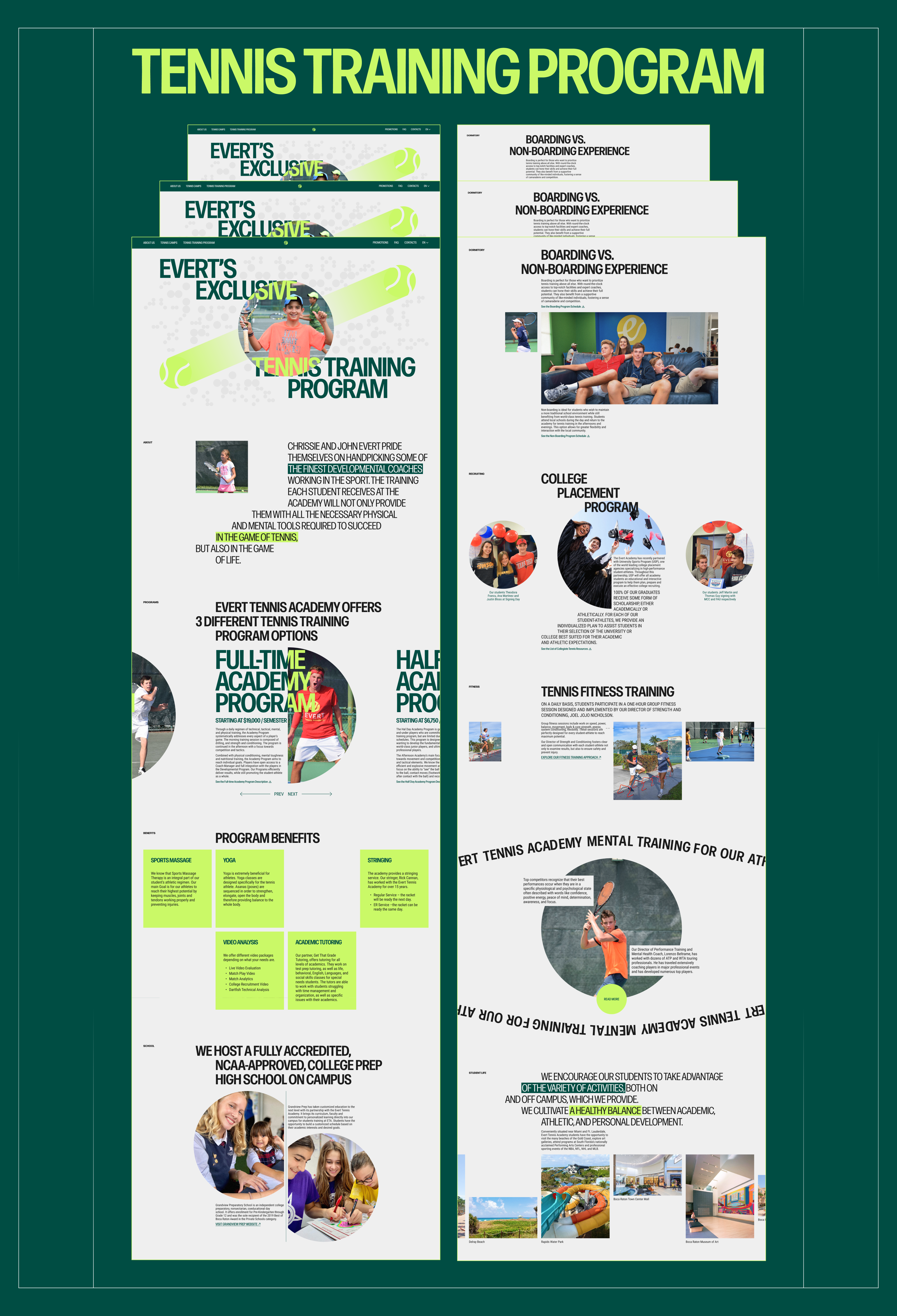 EVERT TENNIS ACADEMY | CORPORATE REDESIGN — Изображение №17 — Интерфейсы, Анимация на Dprofile