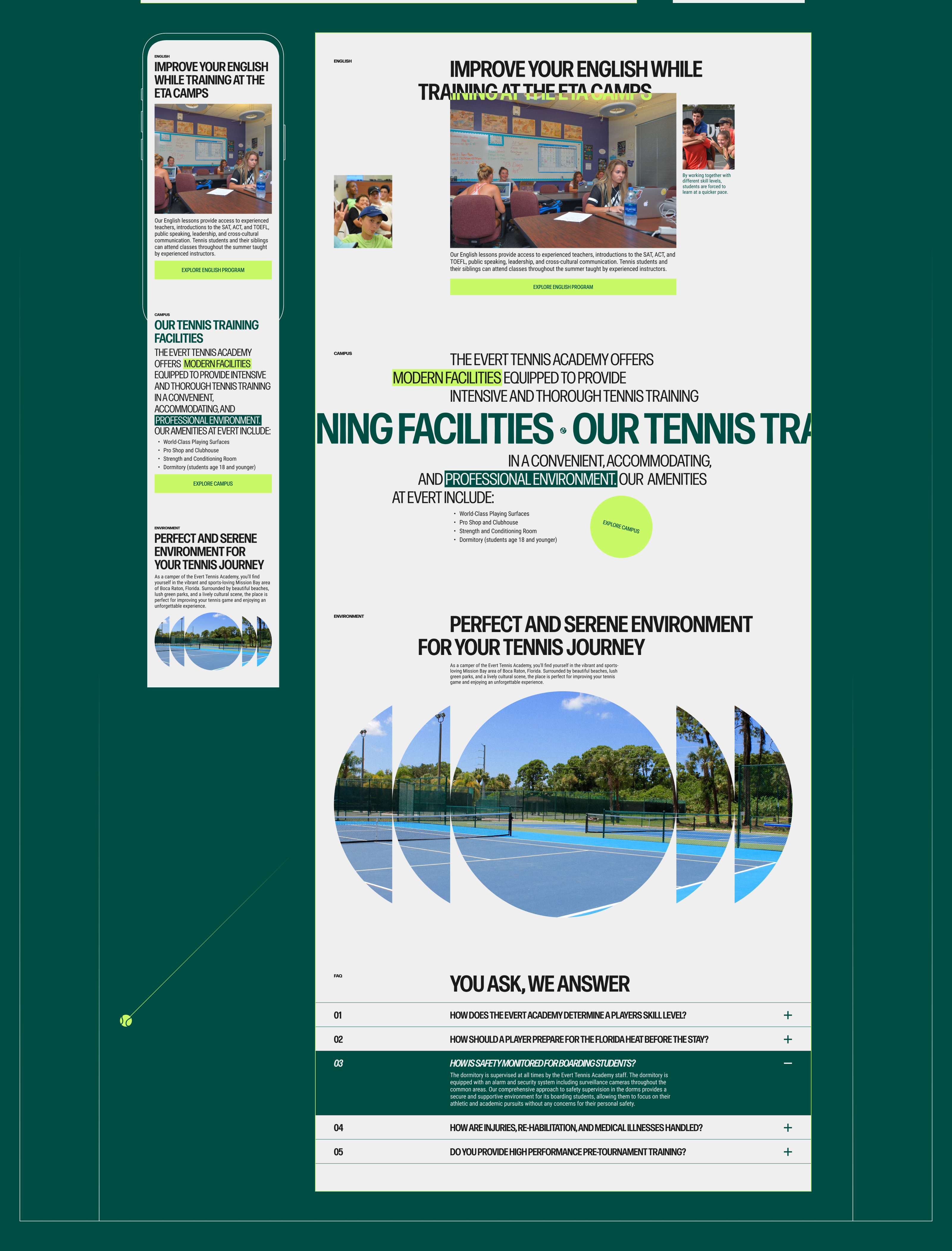 EVERT TENNIS ACADEMY | CORPORATE REDESIGN — Изображение №8 — Интерфейсы, Анимация на Dprofile