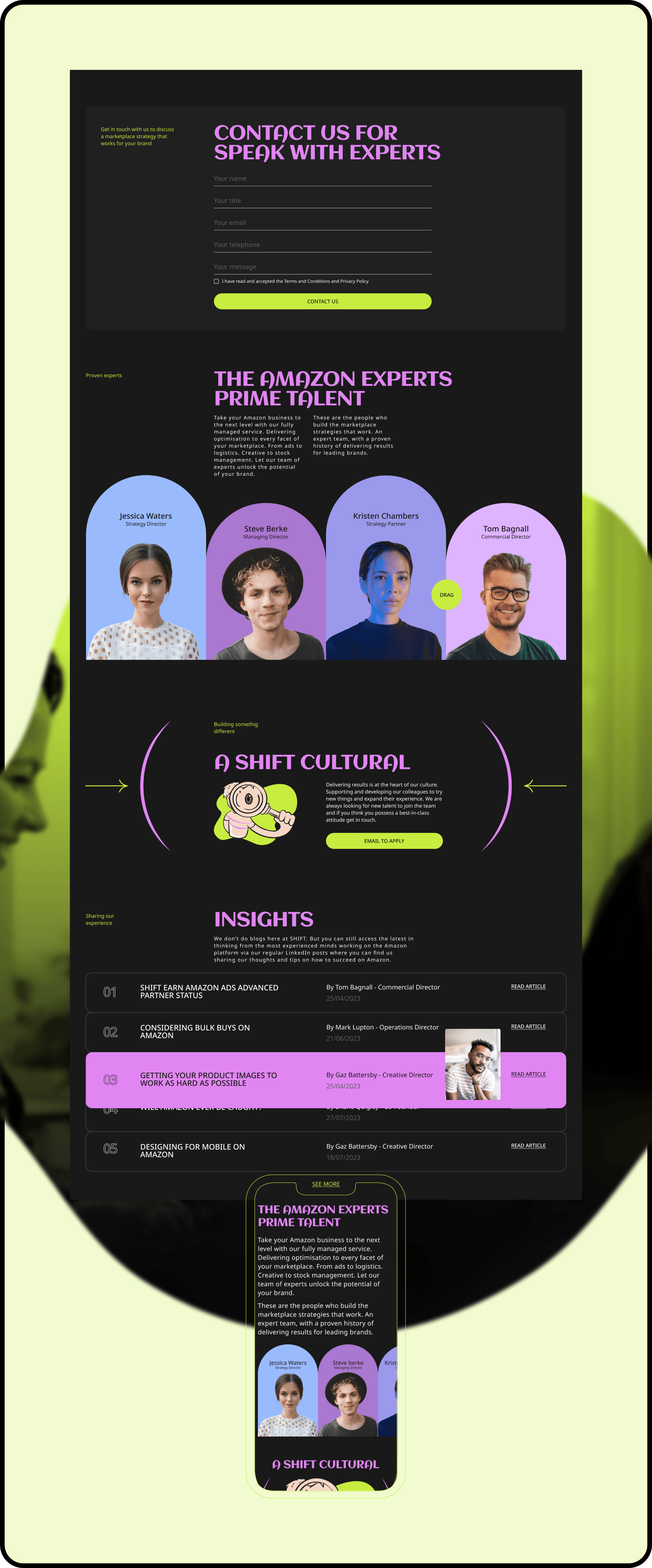 SHIFT | Landing page redesign — Изображение №4 — Интерфейсы на Dprofile