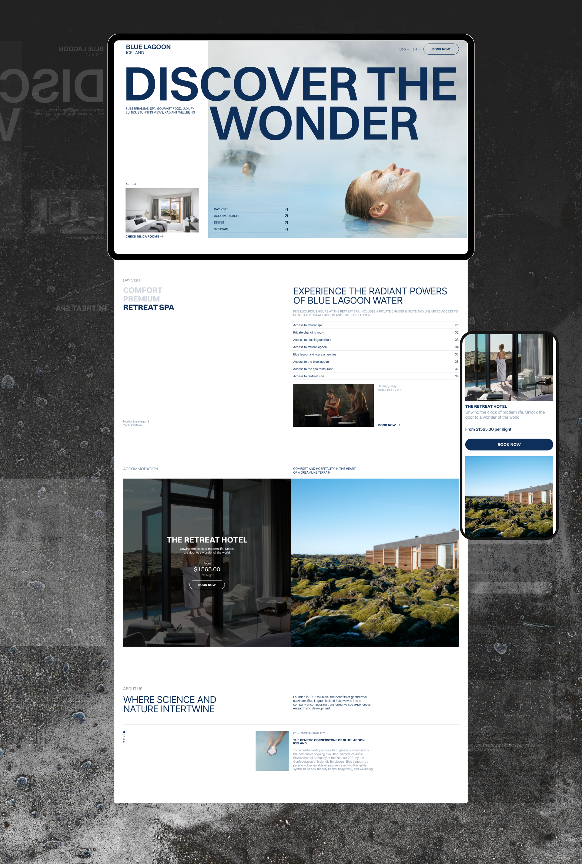 Blue Lagoon / Landing Page — Изображение №3 — Интерфейсы, Графика на Dprofile