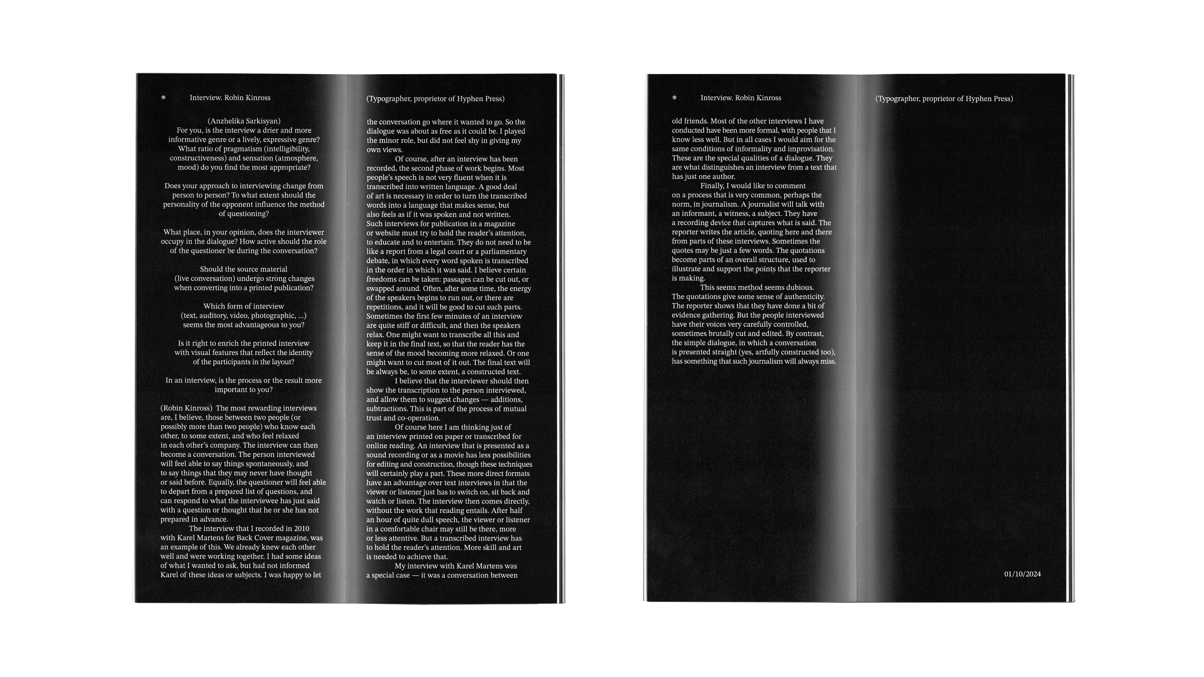 «Отпечаток» интервью. Методы фиксации живого диалога — Изображение №15 — Графика на Dprofile