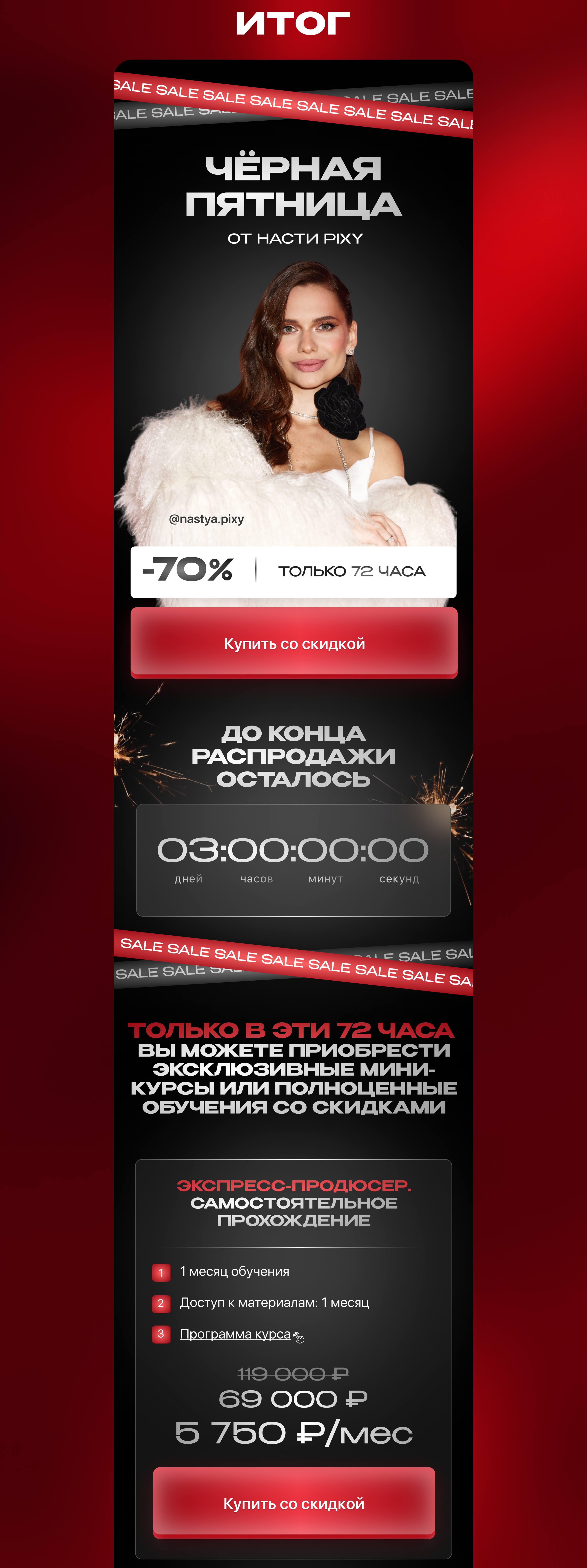 Дизайн сайт к черной пятнице за 2 дня — Изображение №3 — Интерфейсы на Dprofile