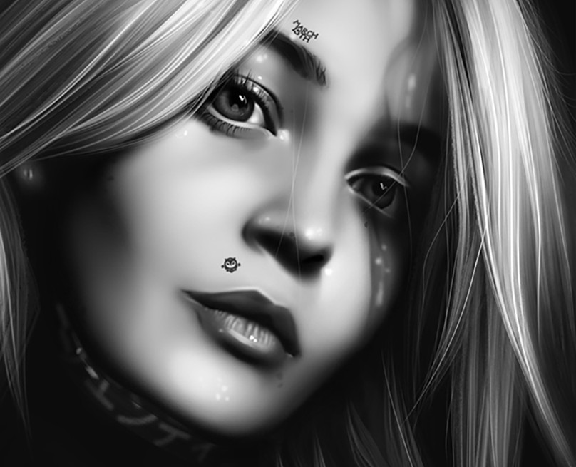 Katya. Portrait by photo. Digital art — Иллюстрация на Dprofile