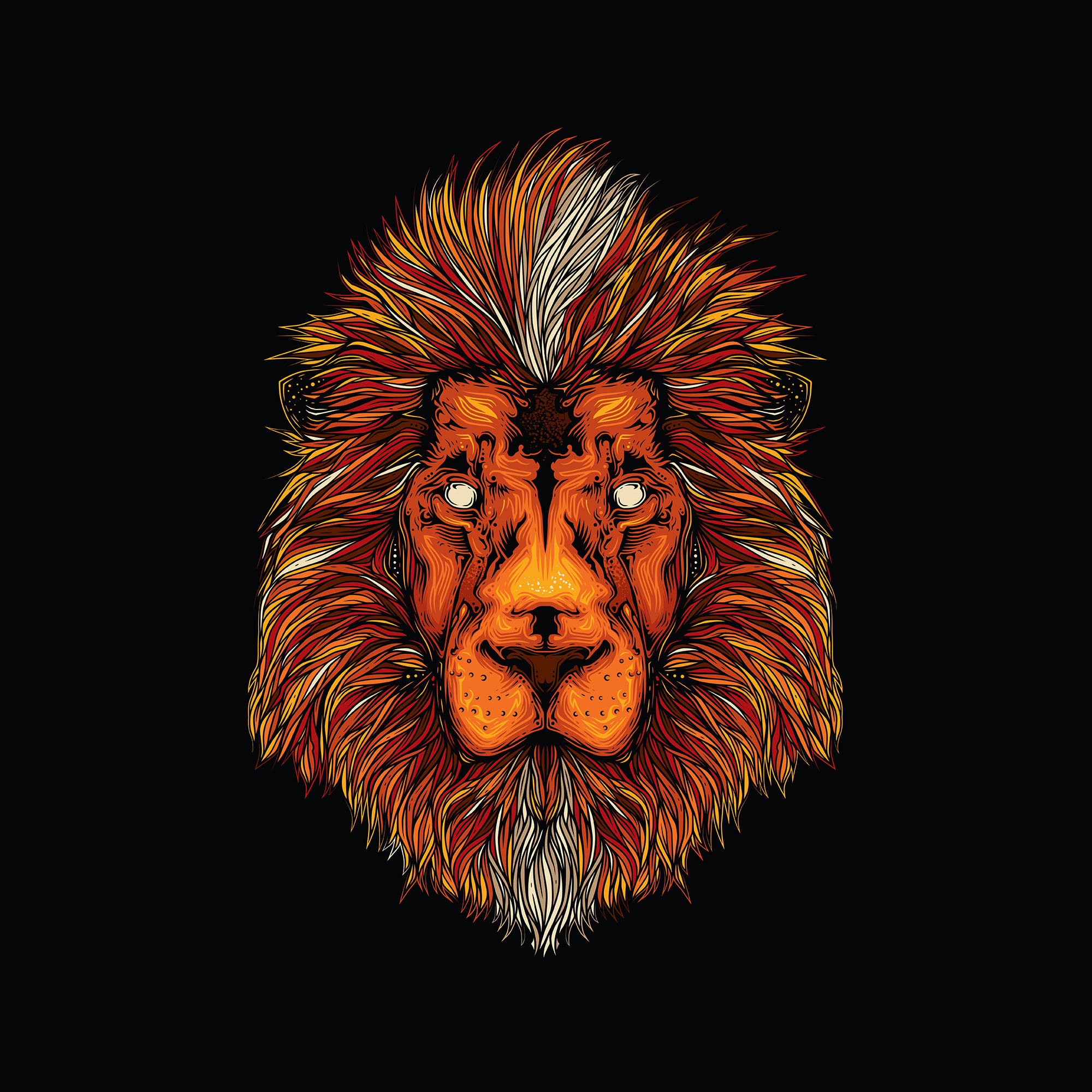 The Abstract Lion. T-shirt Design — Изображение №4 — Иллюстрация на Dprofile