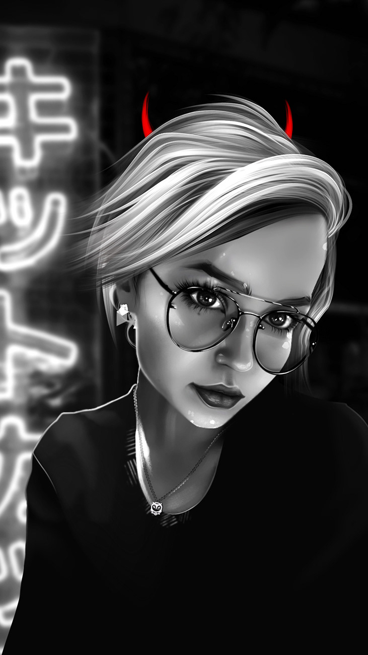 Katya. Portrait by photo. Digital art — Изображение №1 — Иллюстрация на Dprofile