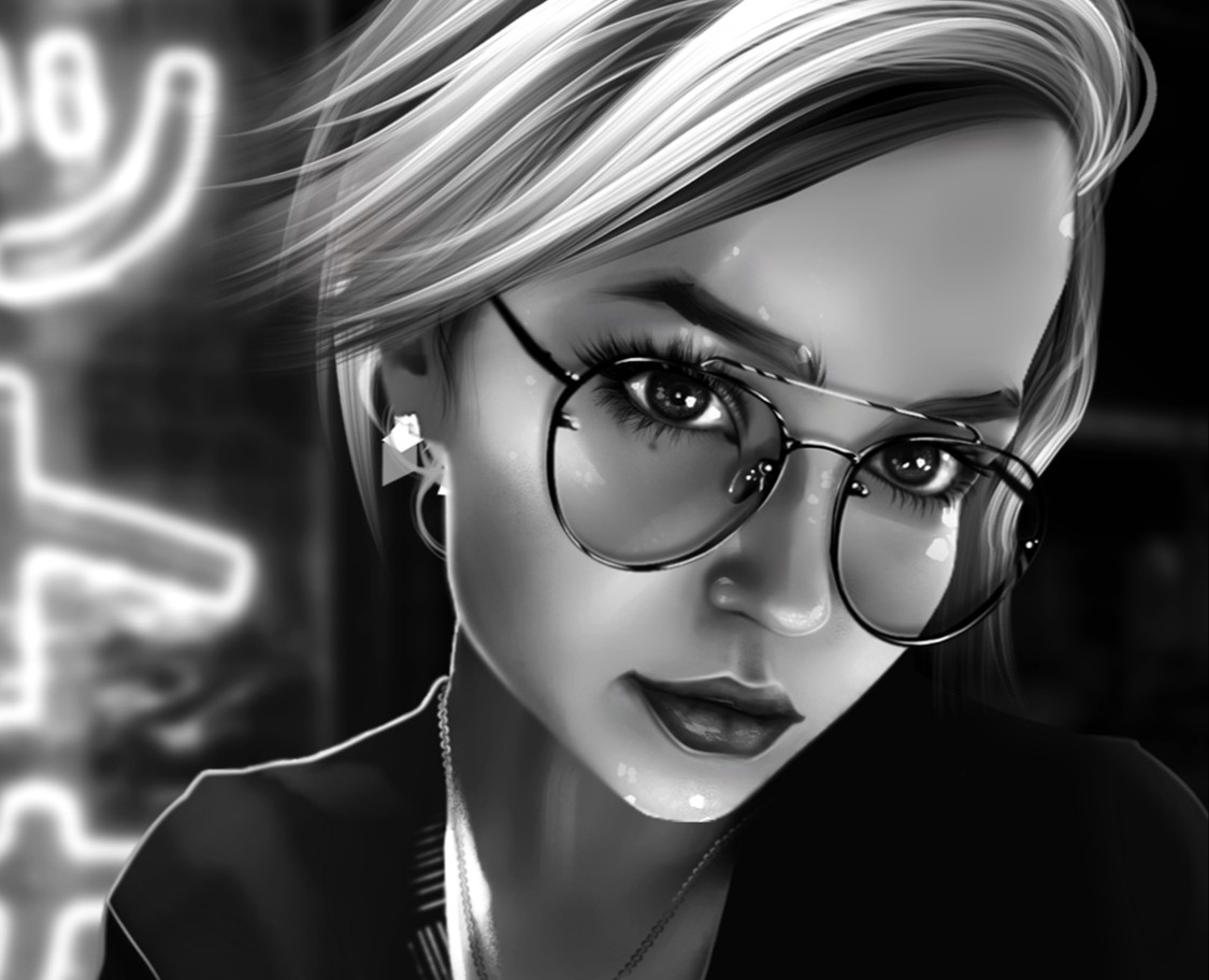 Katya. Portrait by photo. Digital art — Иллюстрация на Dprofile