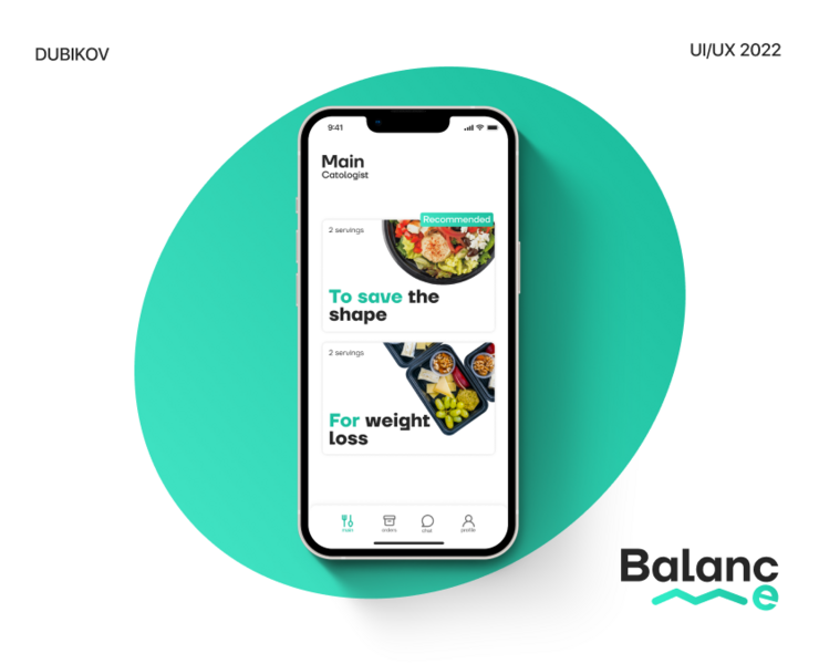 Healthy food delivery app — Интерфейсы на Dprofile