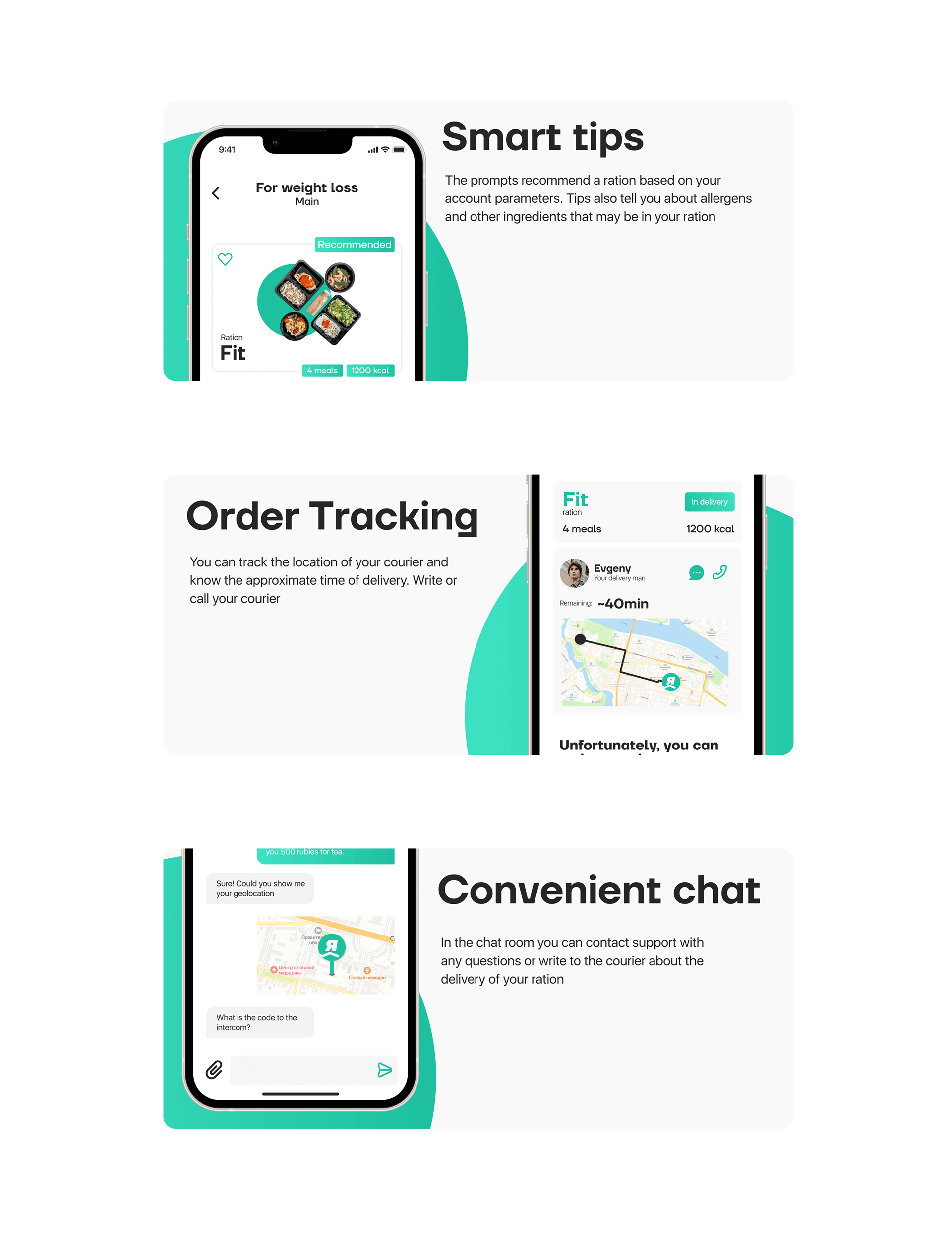Healthy food delivery app — Изображение №5 — Интерфейсы на Dprofile