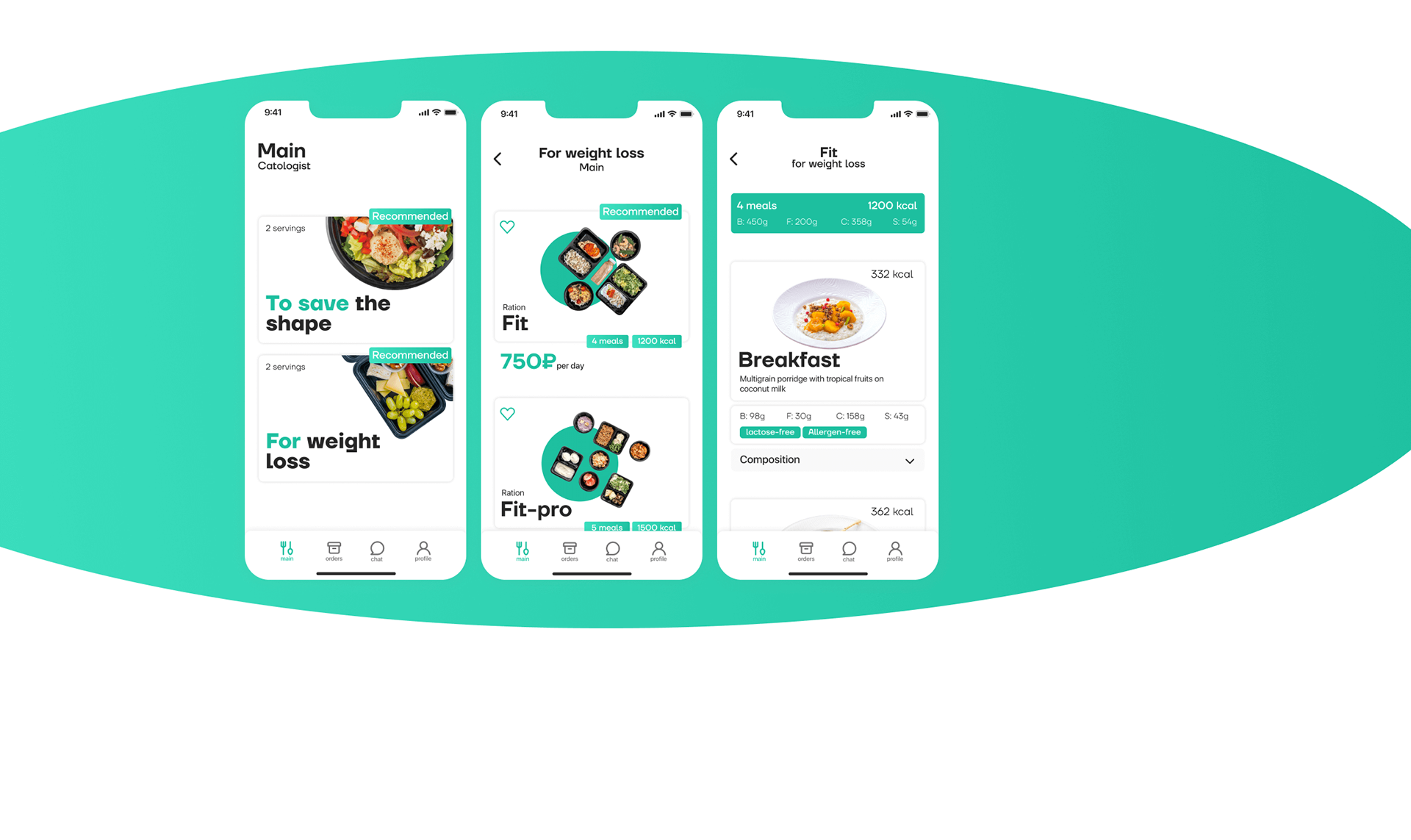 Healthy food delivery app — Изображение №10 — Интерфейсы на Dprofile