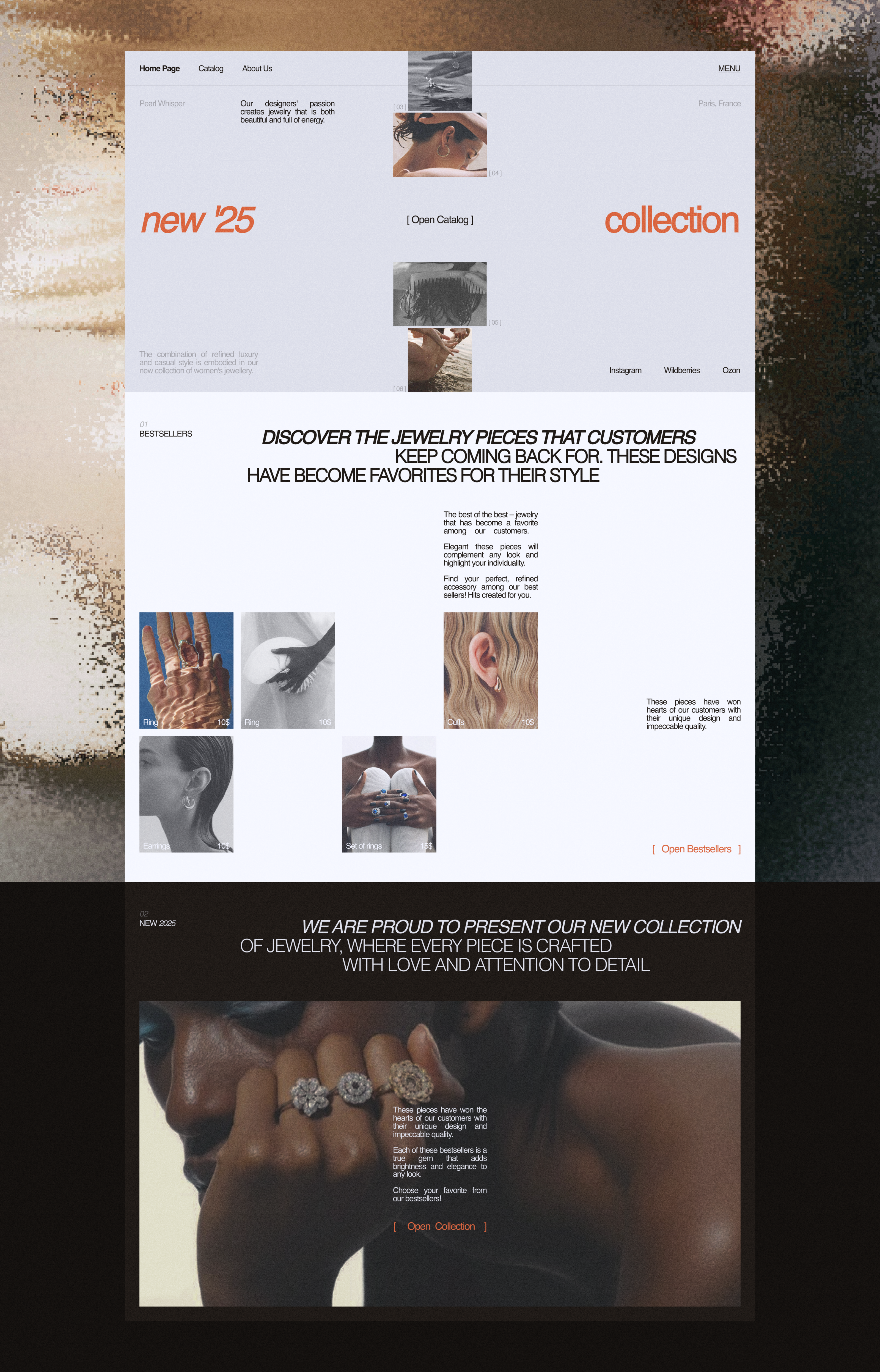 JEWELLERY E-COMMERCE // Pearl Whisper — Изображение №2 — Интерфейсы на Dprofile