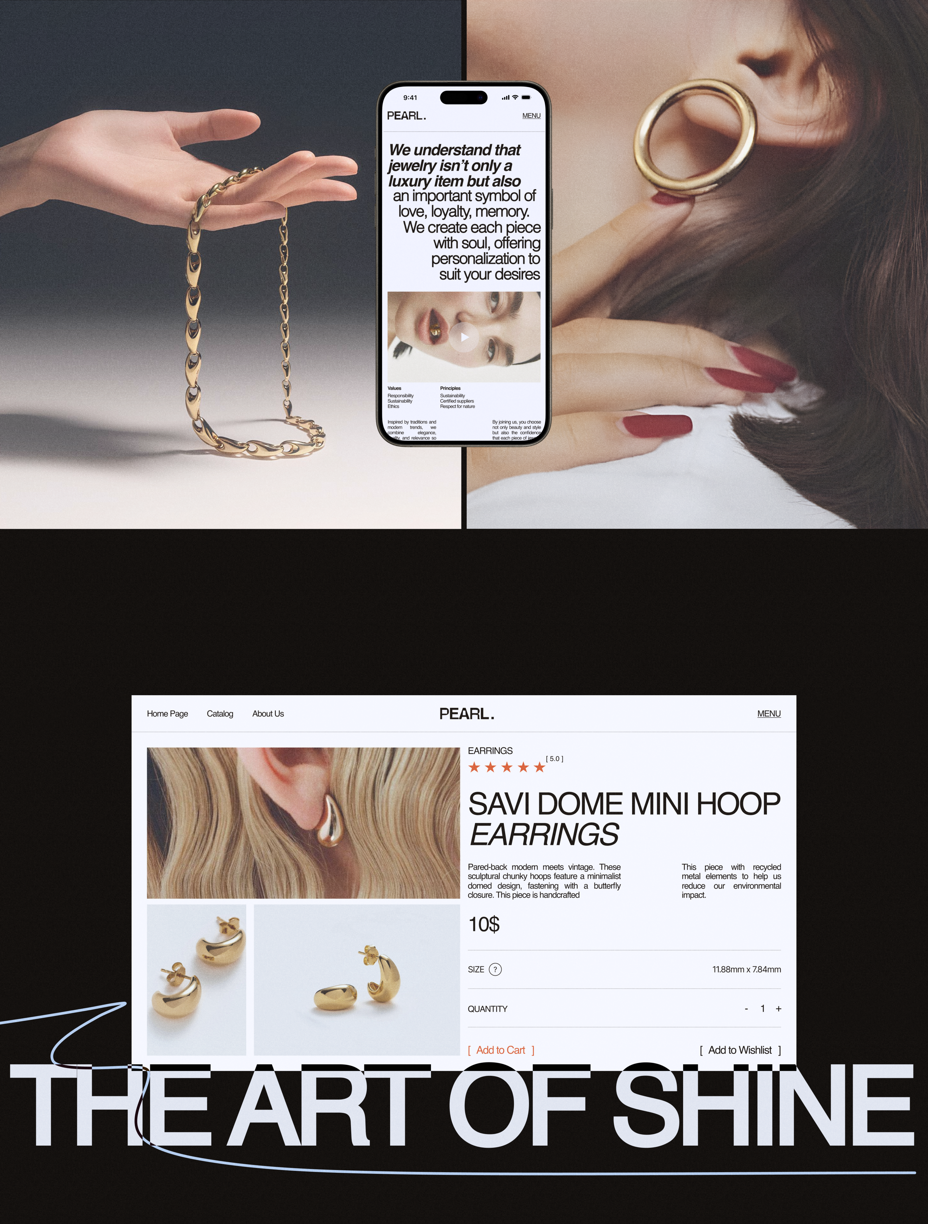 JEWELLERY E-COMMERCE // Pearl Whisper — Изображение №6 — Интерфейсы на Dprofile