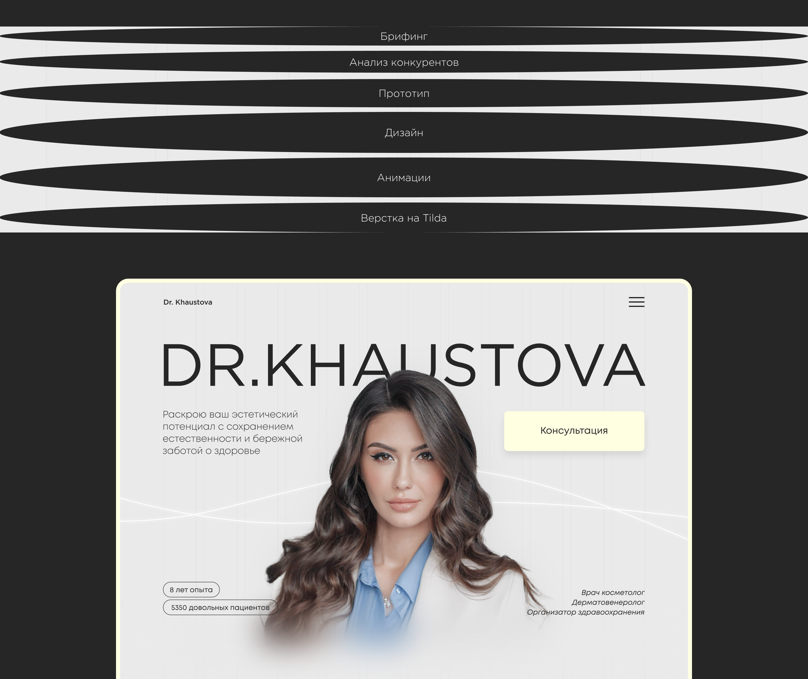Landing page косметология / Сайт для косметолога — Изображение №6 — Графика, Интерфейсы на Dprofile
