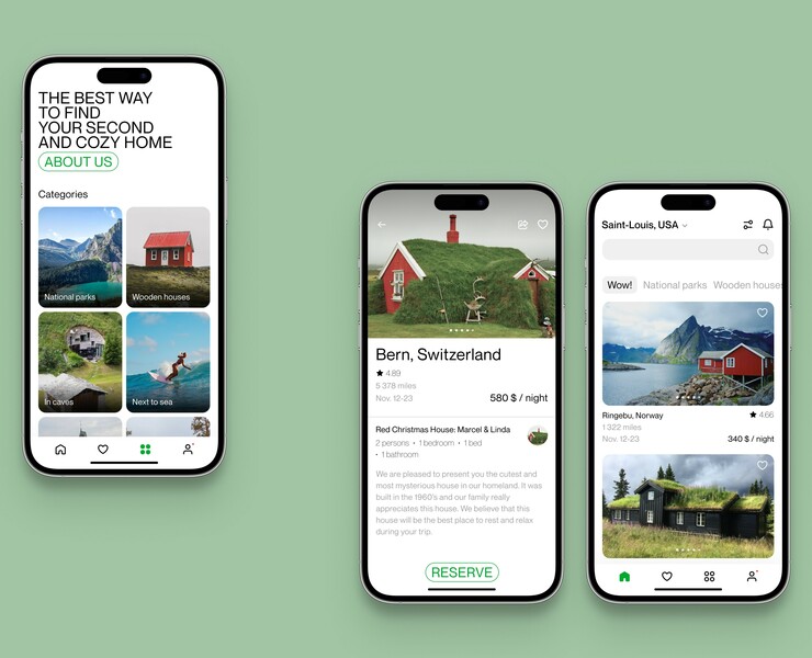 Booking app — Интерфейсы на Dprofile