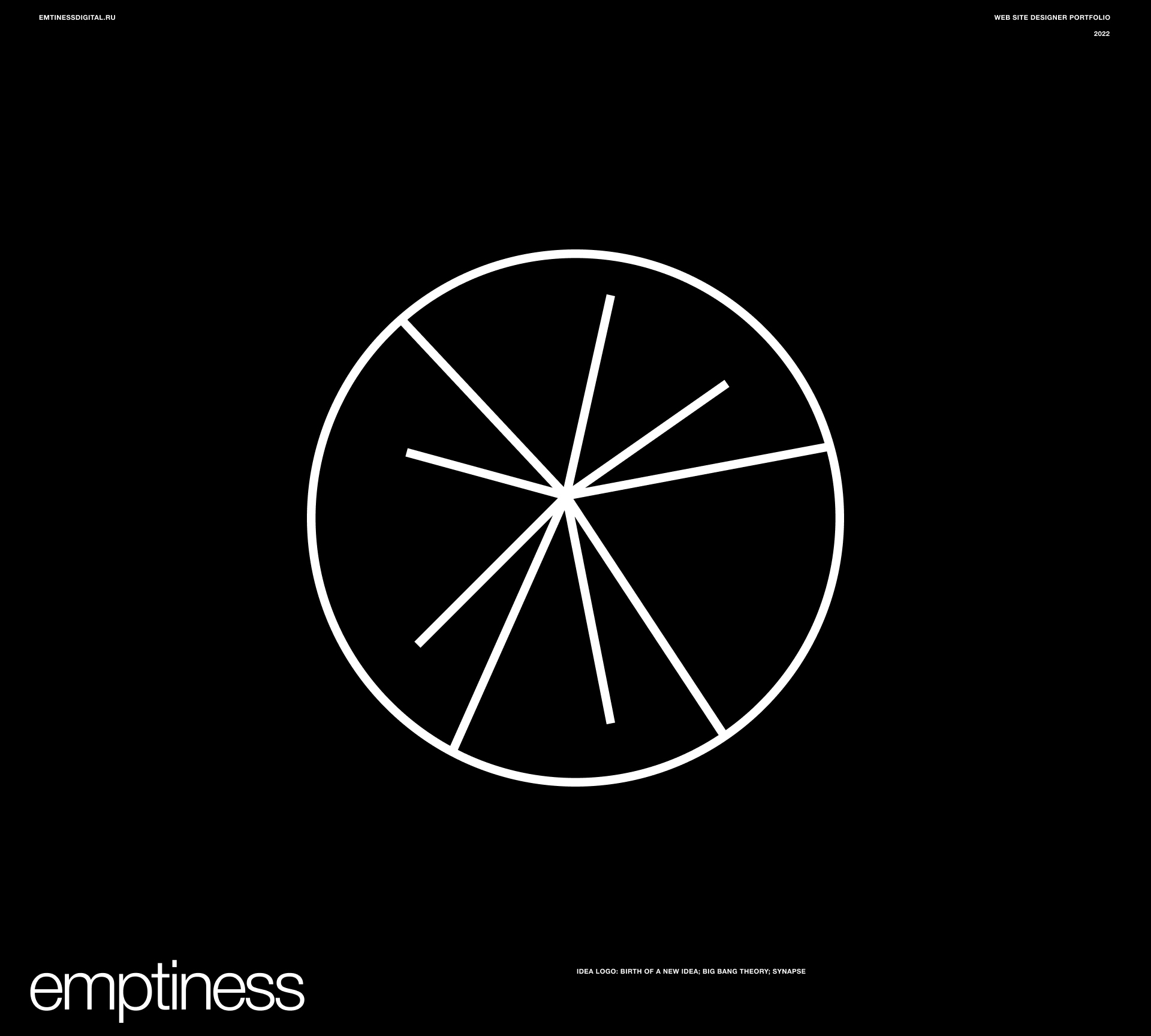 Emptiness portfolio — Изображение №1 — Интерфейсы, Анимация на Dprofile