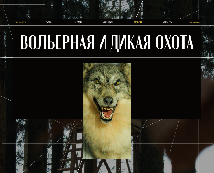 Сайт охотничьих угодий Северный — Интерфейсы на Dprofile