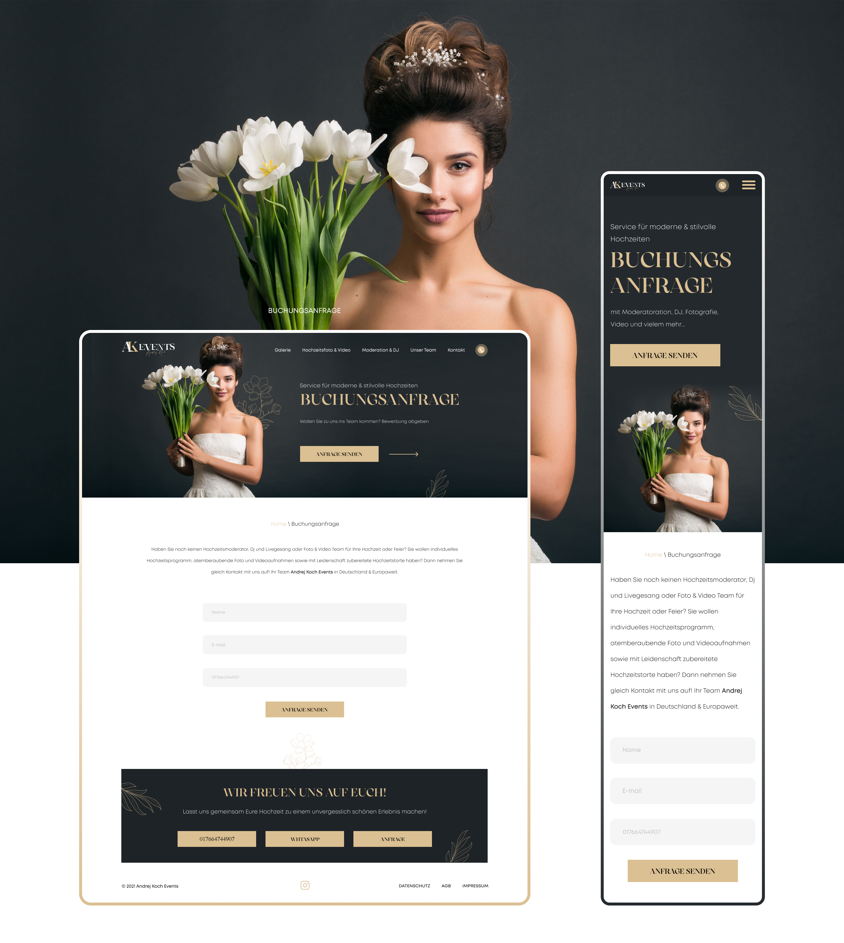 AK Events | Wedding Agency — Изображение №6 — Интерфейсы, Графика на Dprofile
