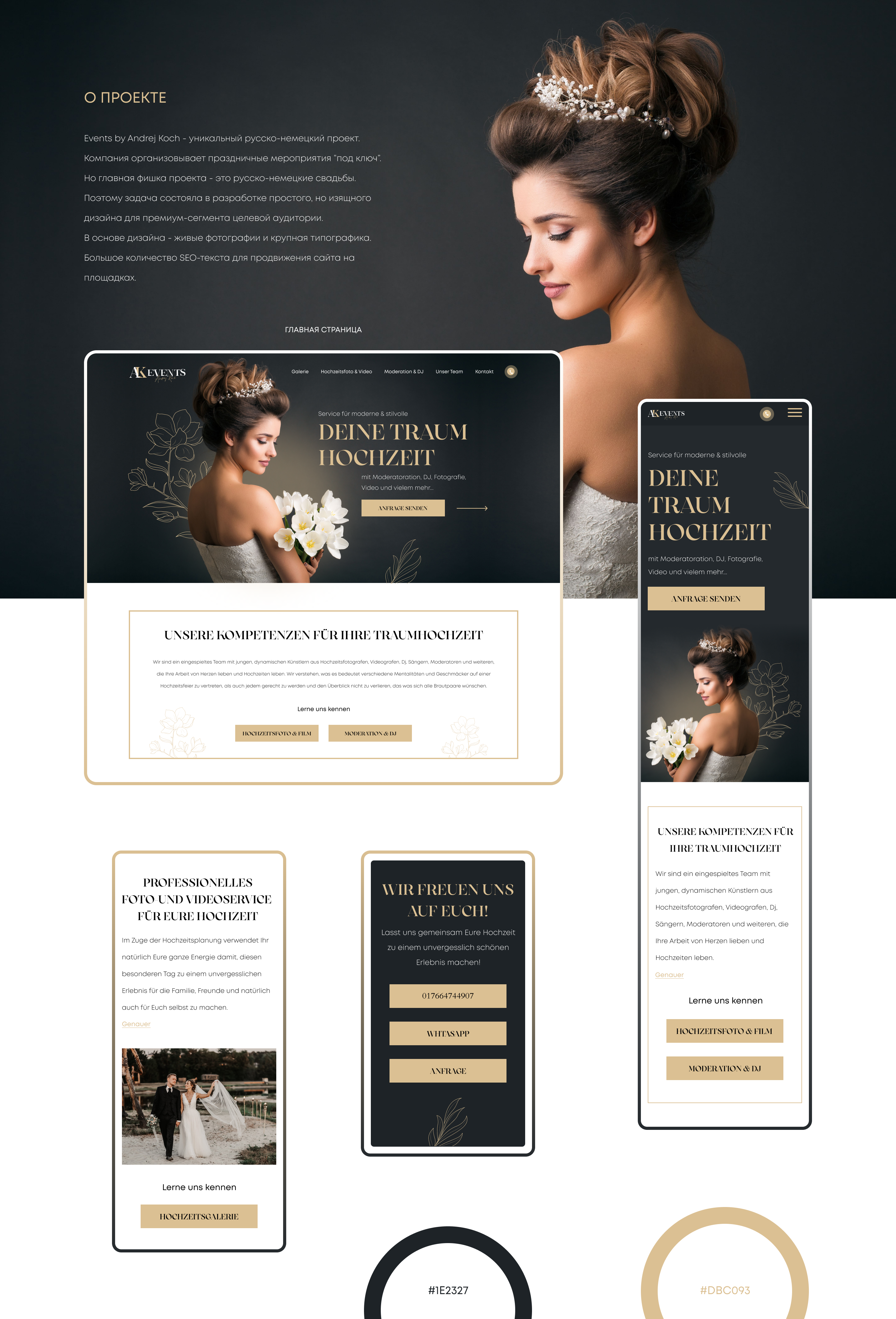 AK Events | Wedding Agency — Изображение №3 — Интерфейсы, Графика на Dprofile