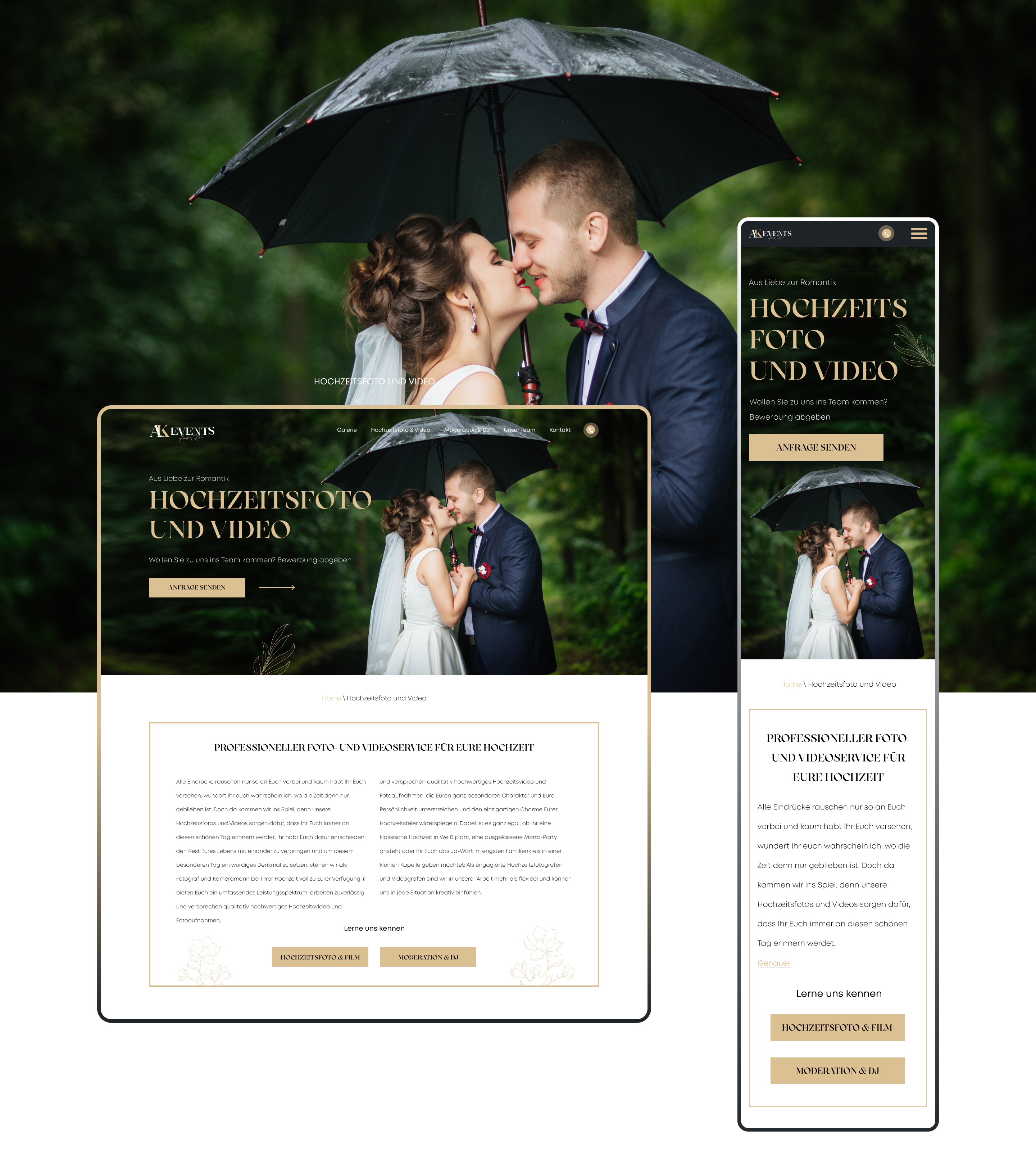 AK Events | Wedding Agency — Изображение №4 — Интерфейсы, Графика на Dprofile