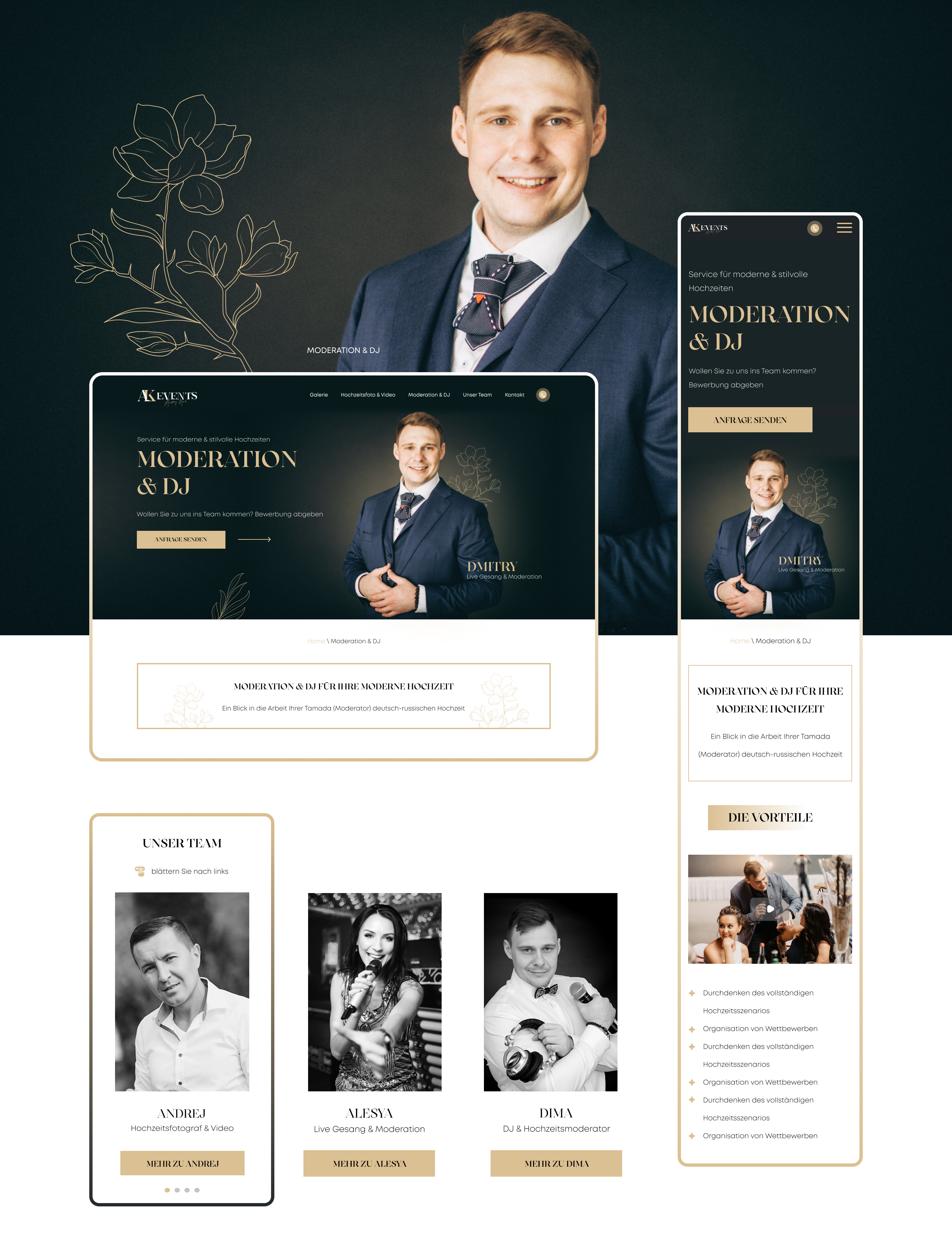 AK Events | Wedding Agency — Изображение №5 — Интерфейсы, Графика на Dprofile