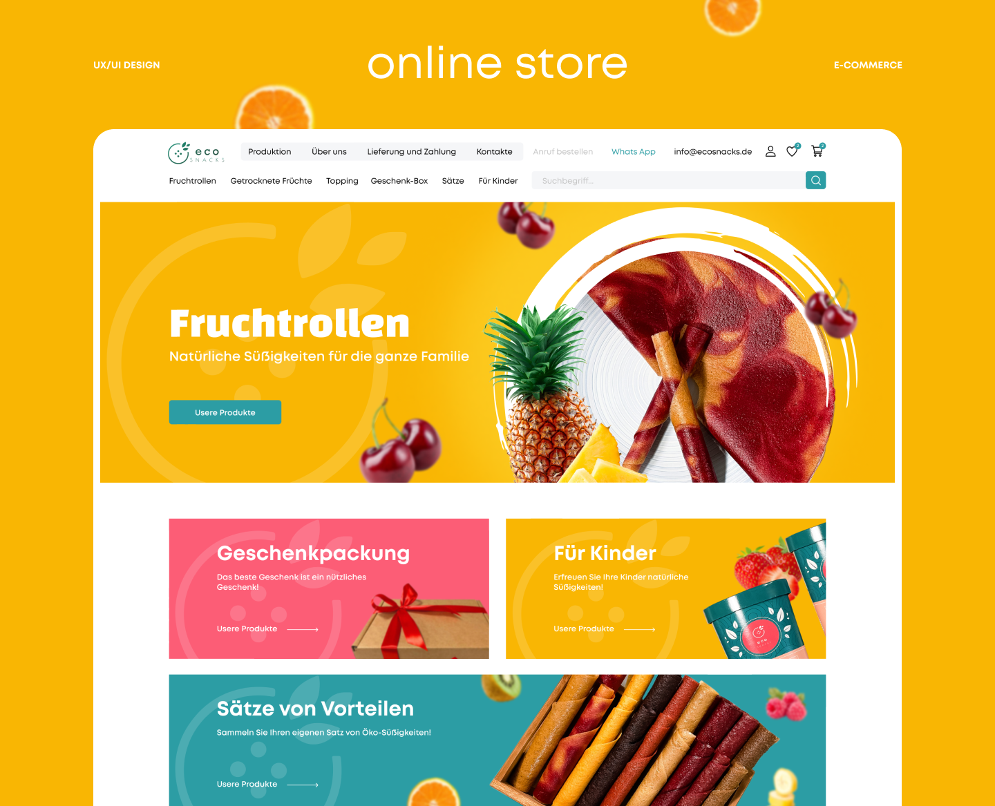 ECO Snacks | E-commerce — Интерфейсы на Dprofile