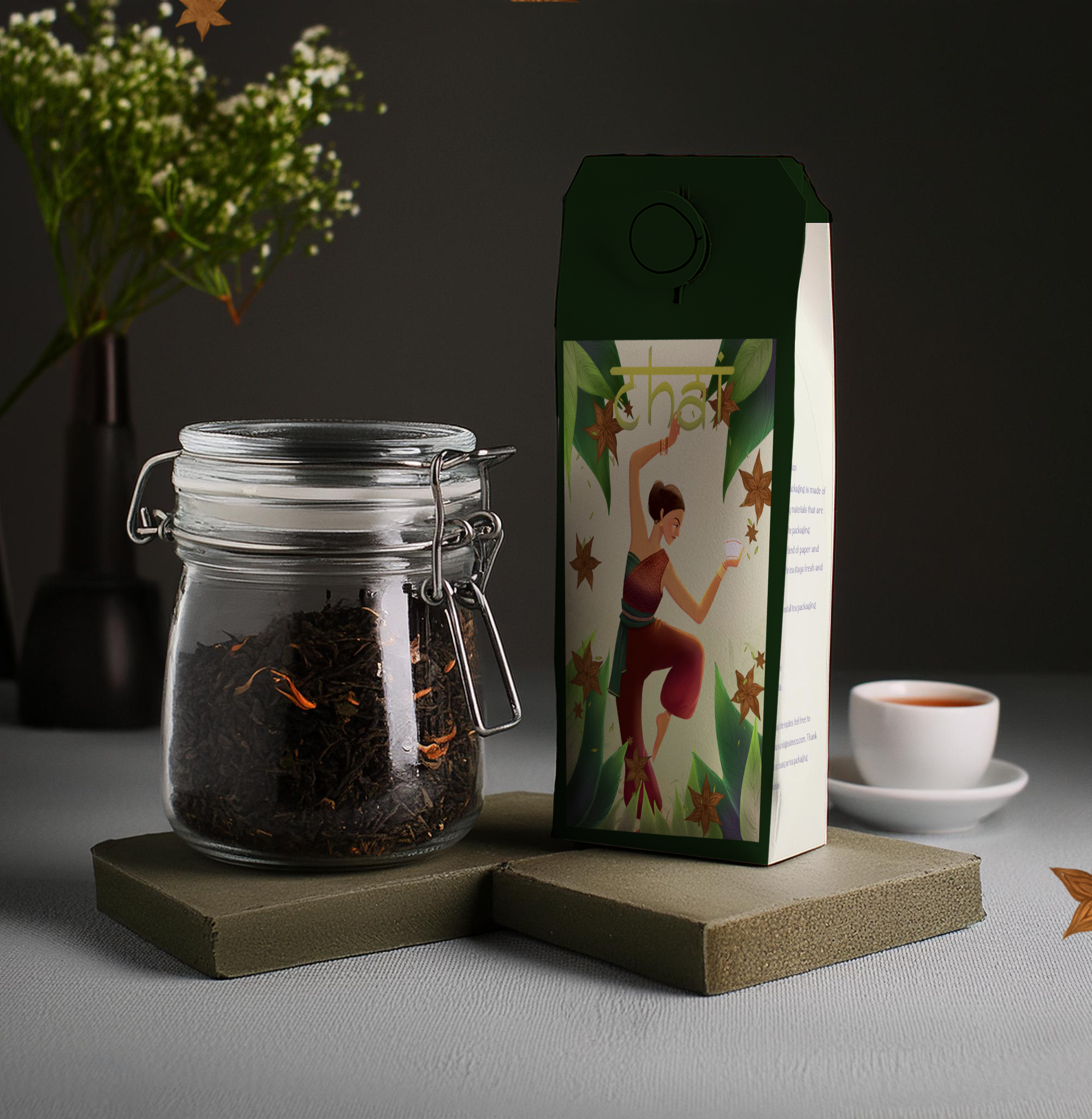 Tea packaging illustration — Изображение №3 — Иллюстрация на Dprofile
