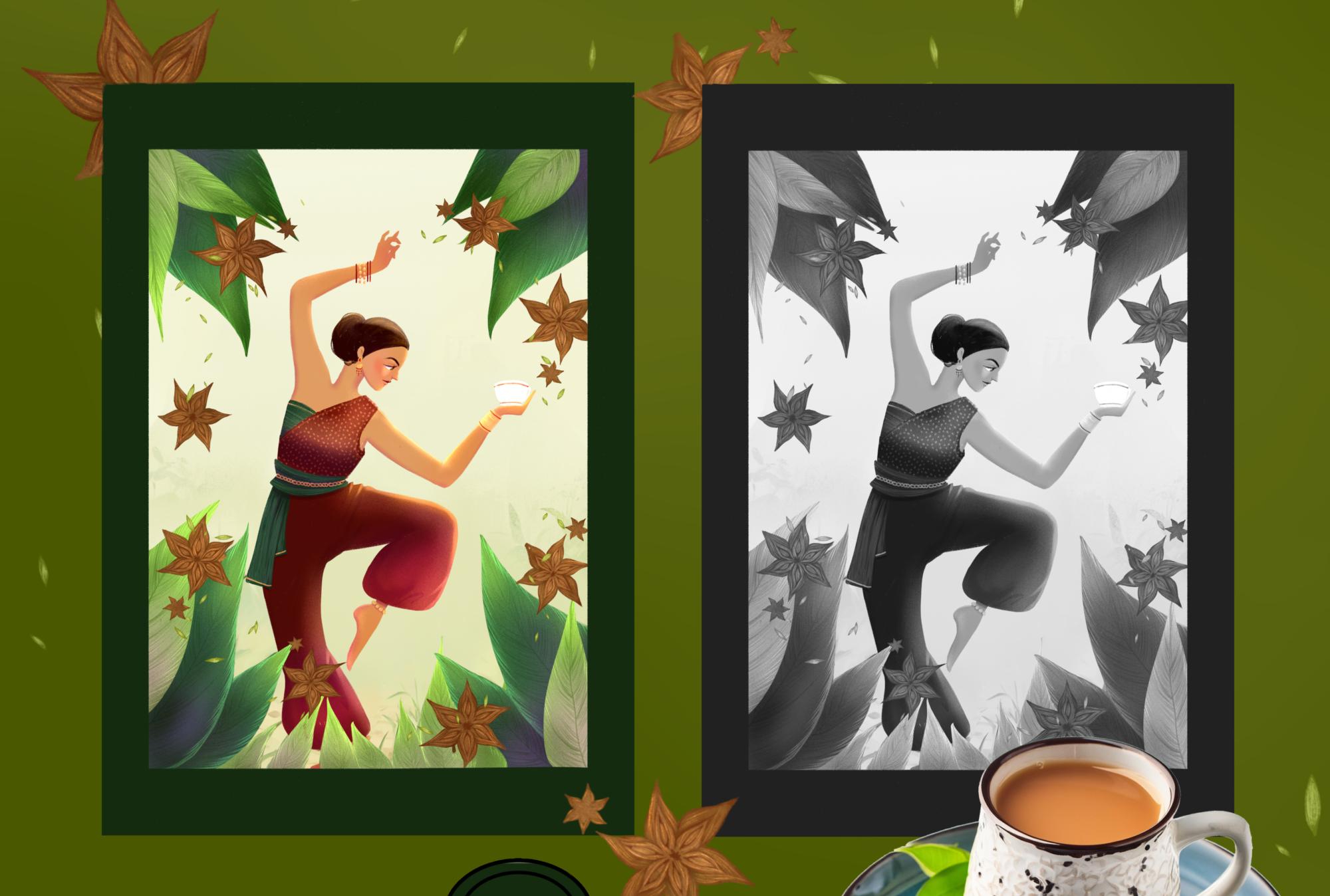 Tea packaging illustration — Изображение №4 — Иллюстрация на Dprofile