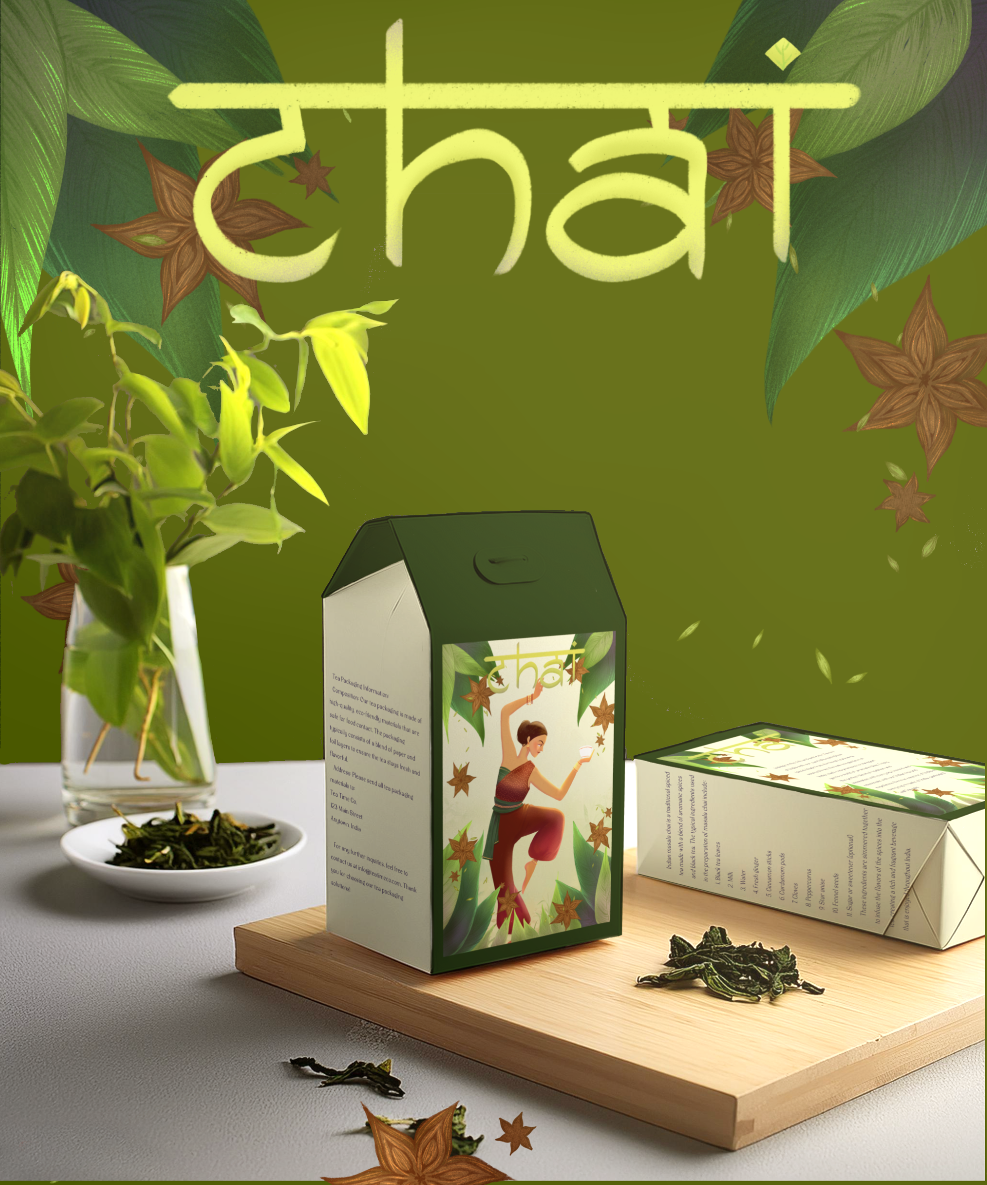 Tea packaging illustration — Изображение №1 — Иллюстрация на Dprofile