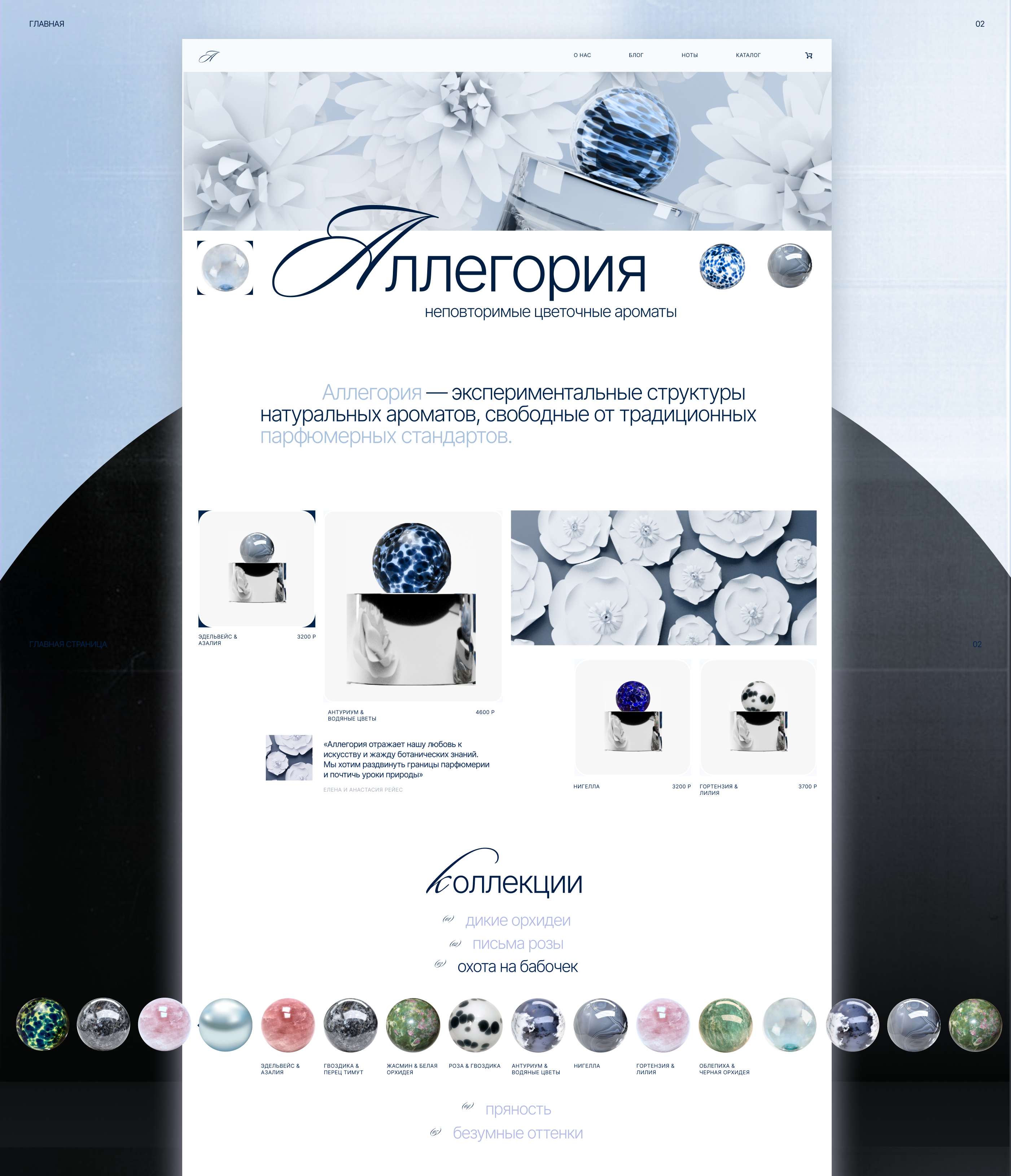 Айдентика и сайт для парфюмерного бренда — Изображение №2 — Интерфейсы, 3D на Dprofile
