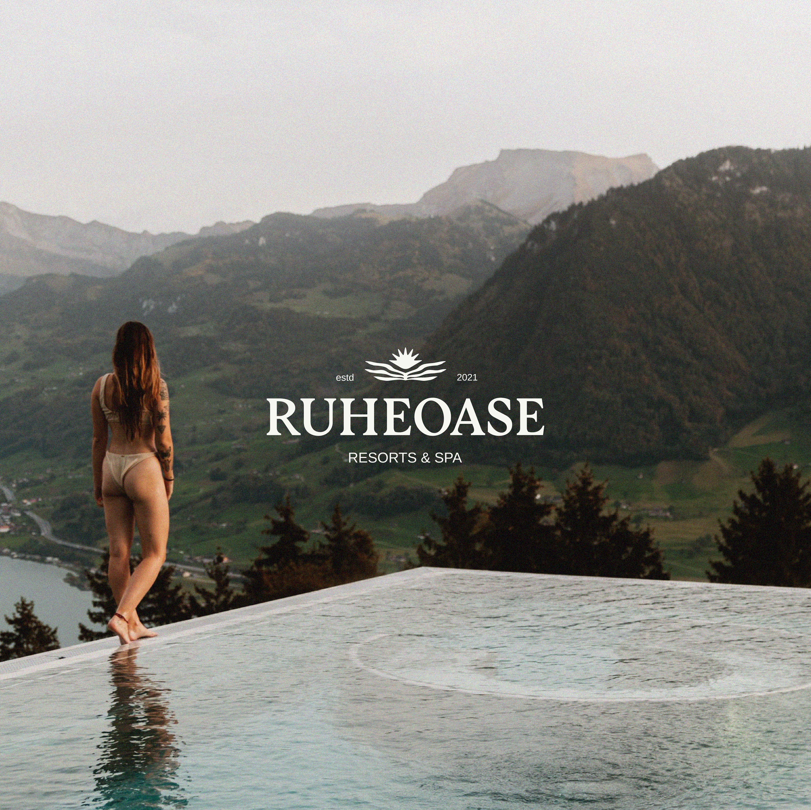 RUHEOASE / resorts&spa brand identity — Изображение №1 — Брендинг, Графика на Dprofile