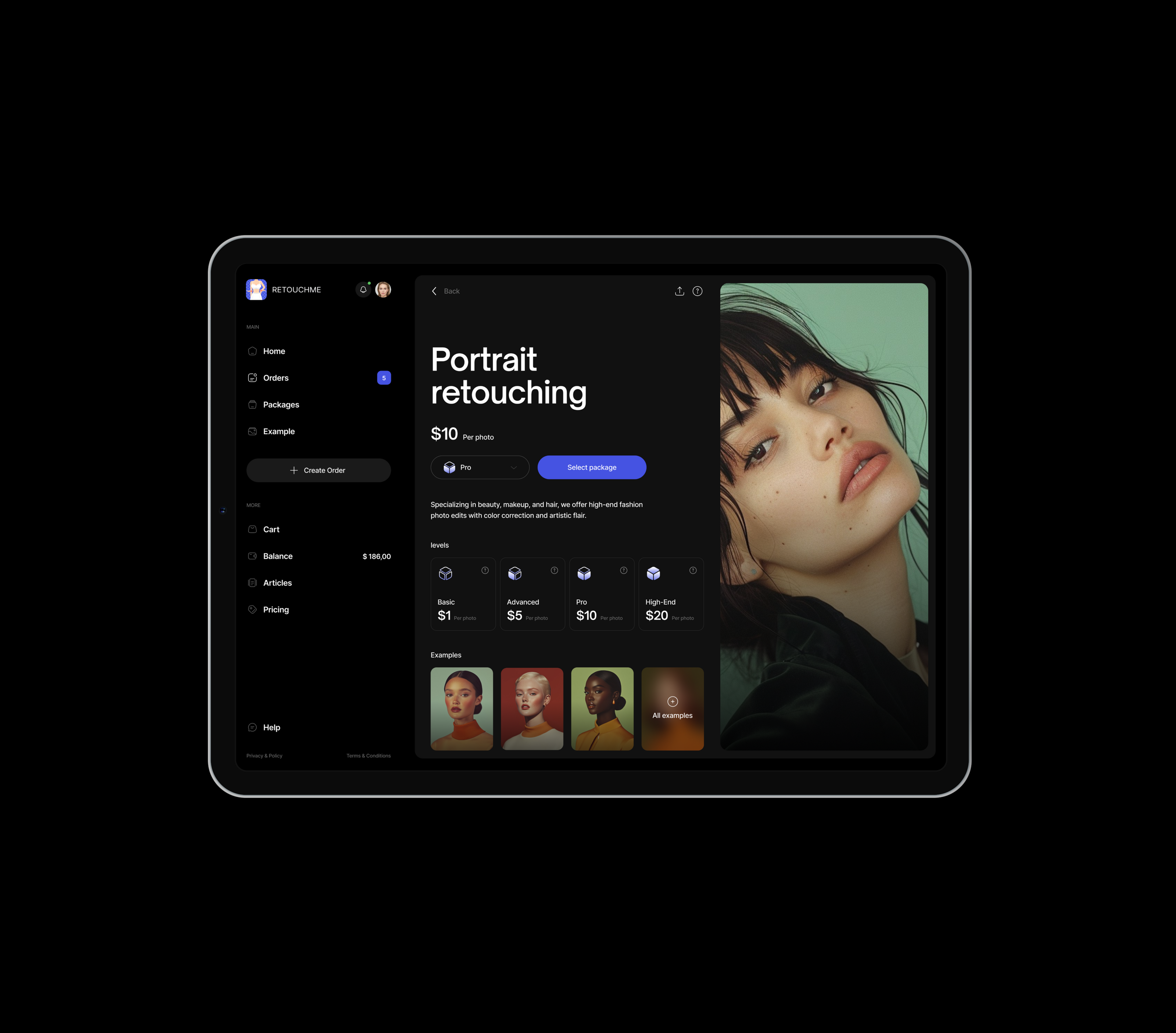 RetouchMe — Изображение №9 — Интерфейсы на Dprofile