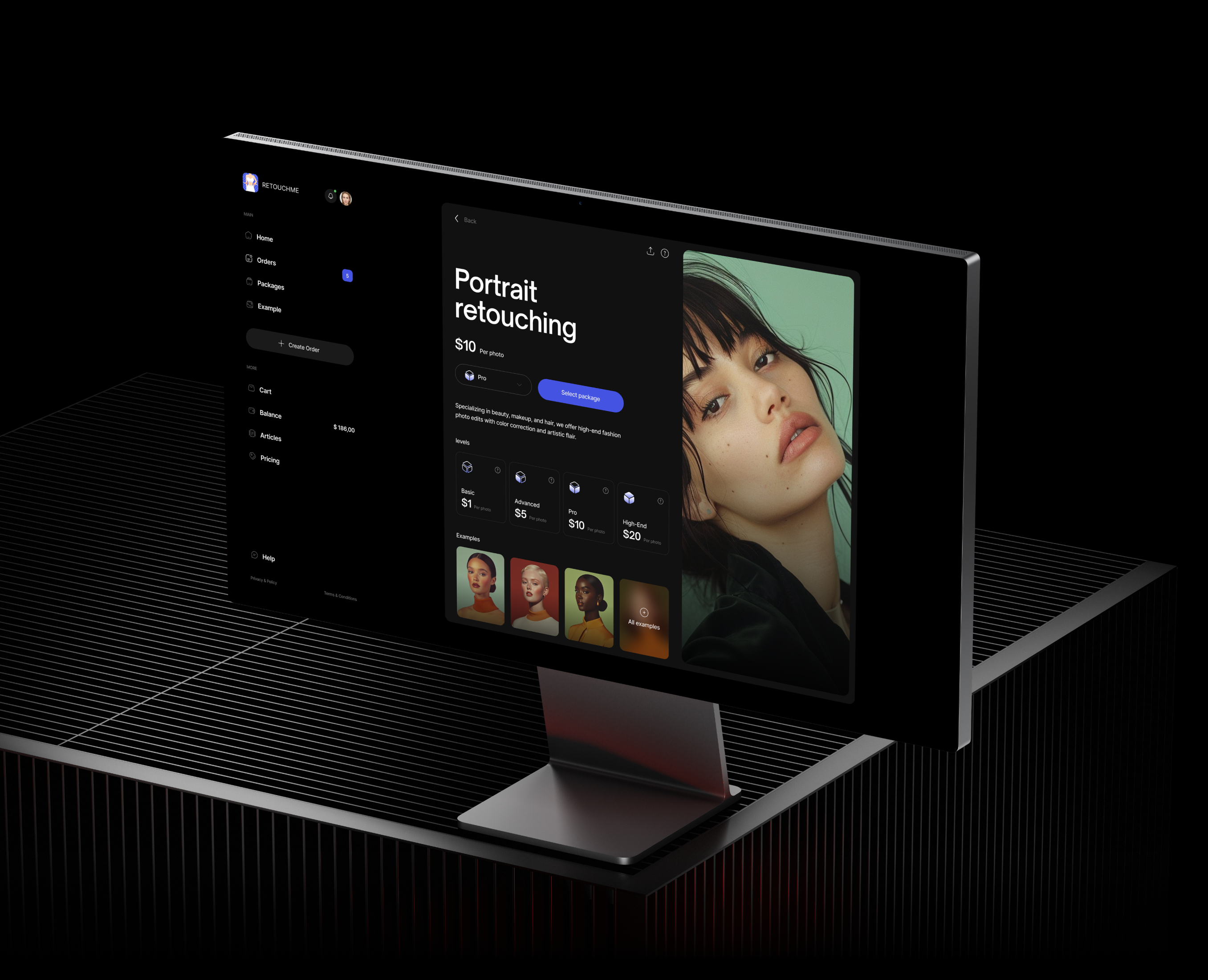 RetouchMe — Интерфейсы на Dprofile