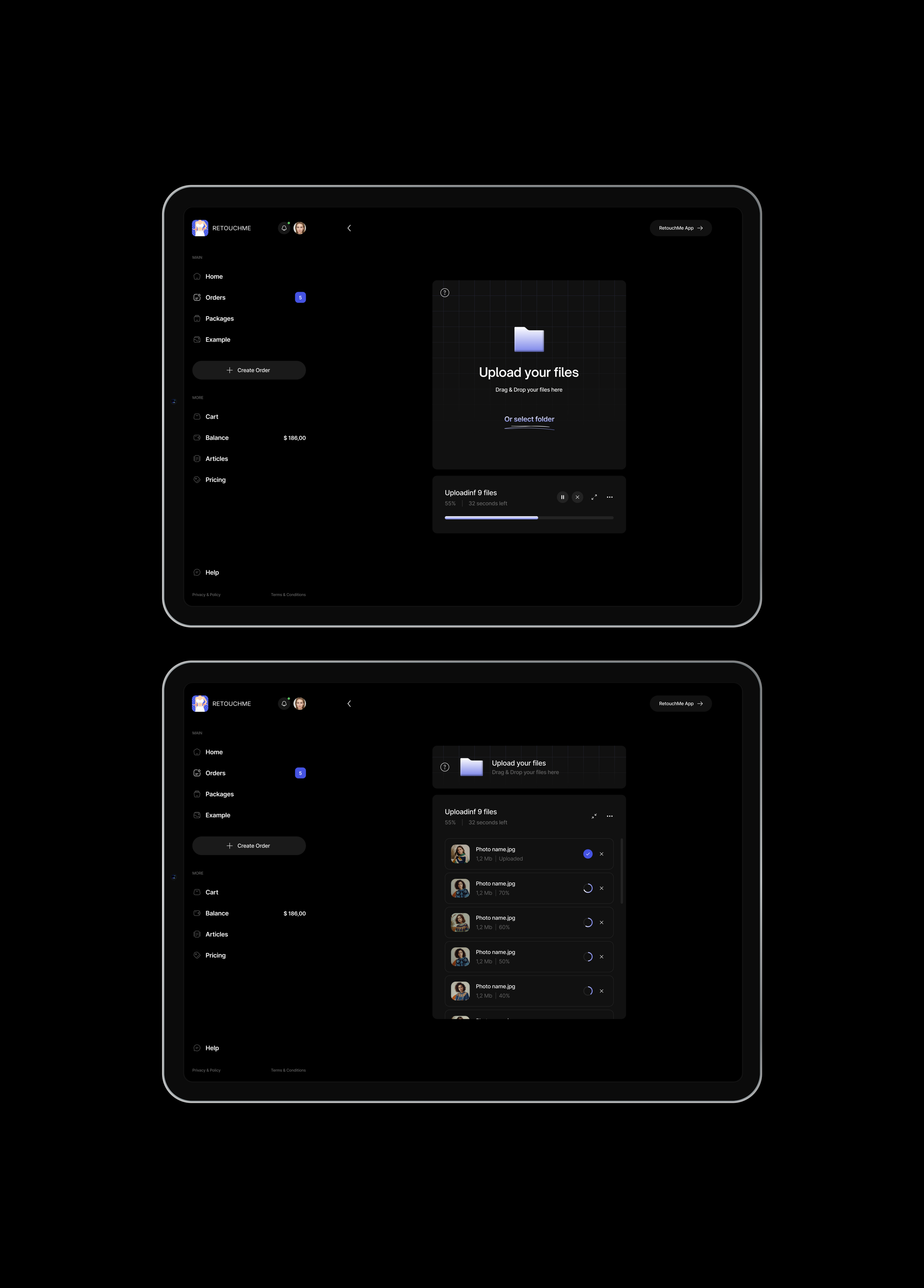 RetouchMe — Изображение №13 — Интерфейсы на Dprofile