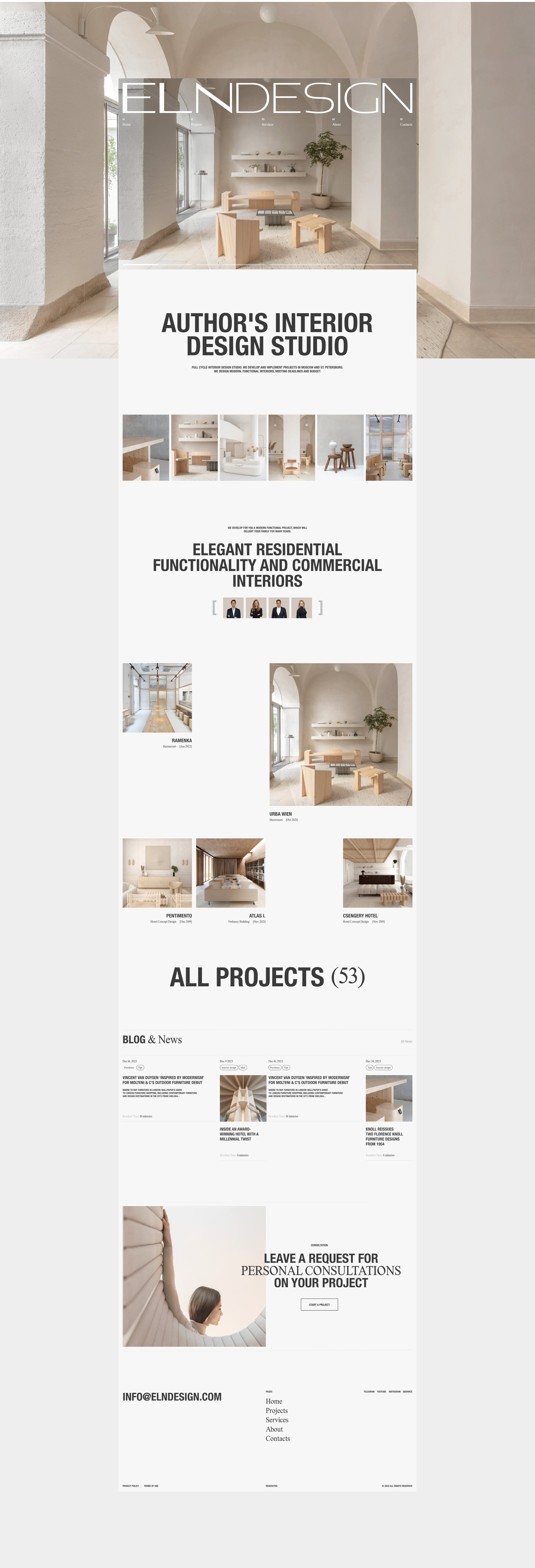 ELNDESIGN - Interior Design Studio — Изображение №6 — Интерфейсы, Брендинг на Dprofile