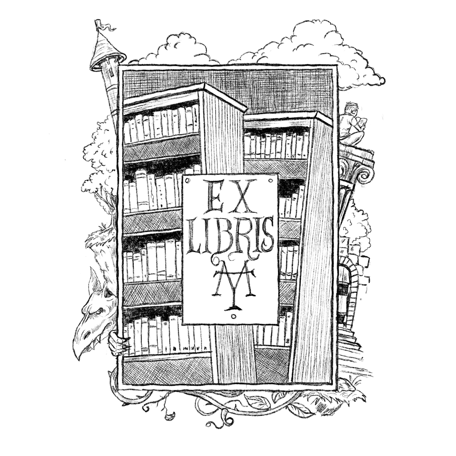 Экслибрис — Изображение №1 — Иллюстрация, Графика на Dprofile