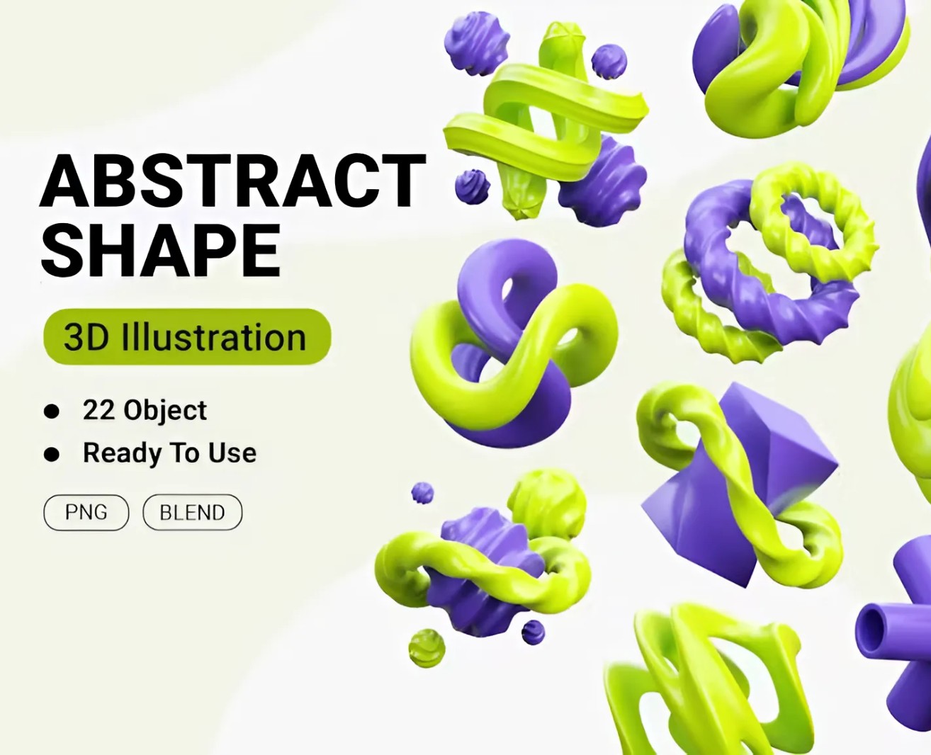 АБСТРАКТНЫЕ ШЕЙПЫ | БЕСПЛАТНО — Графика, 3D на Dprofile