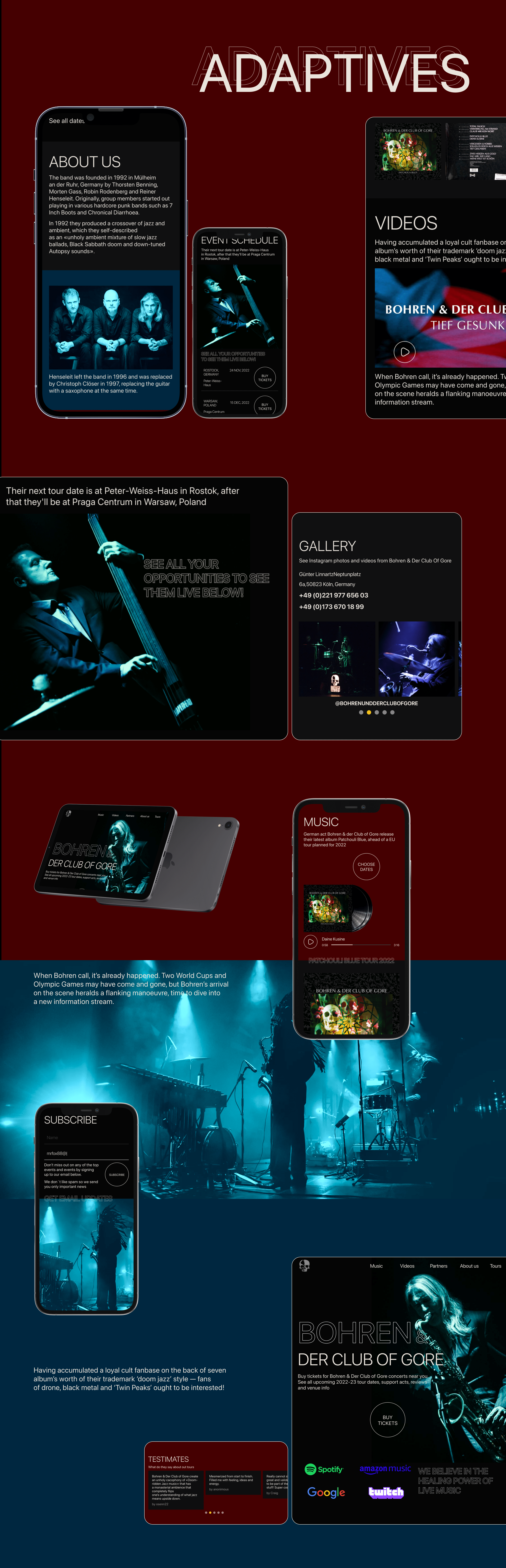 Landing page Bohren & der club of gore — Изображение №7 — Интерфейсы, Иллюстрация, Графика на Dprofile