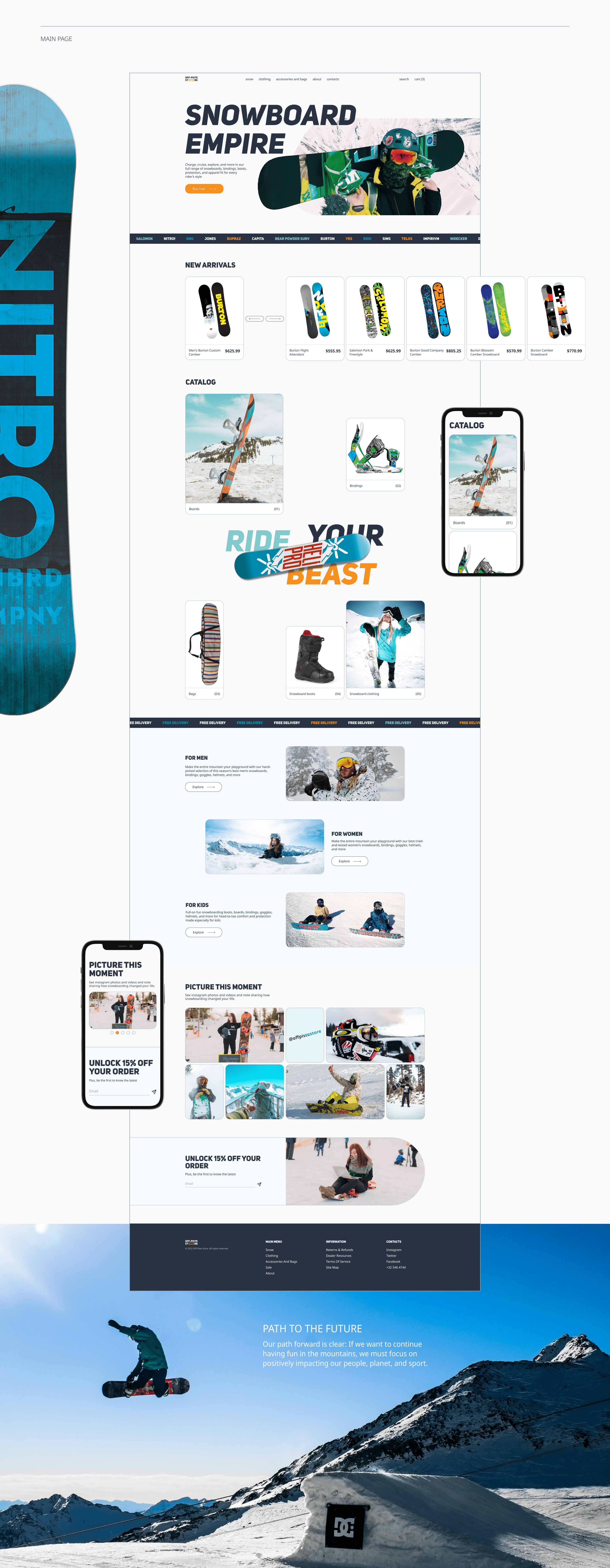 Off-Piste - Snowboards online store — Изображение №5 — Интерфейсы, Графика на Dprofile