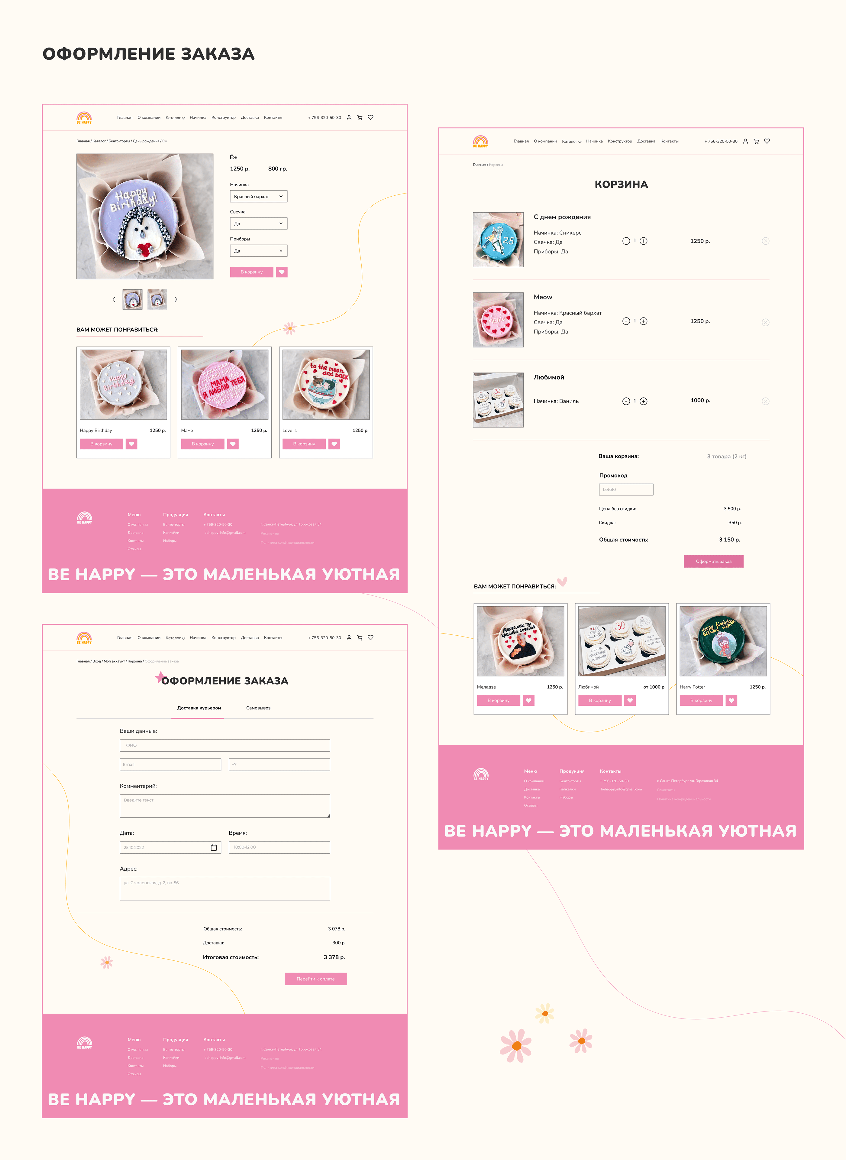 BE HAPPY confectionery — Изображение №16 — Интерфейсы, Брендинг, Анимация на Dprofile