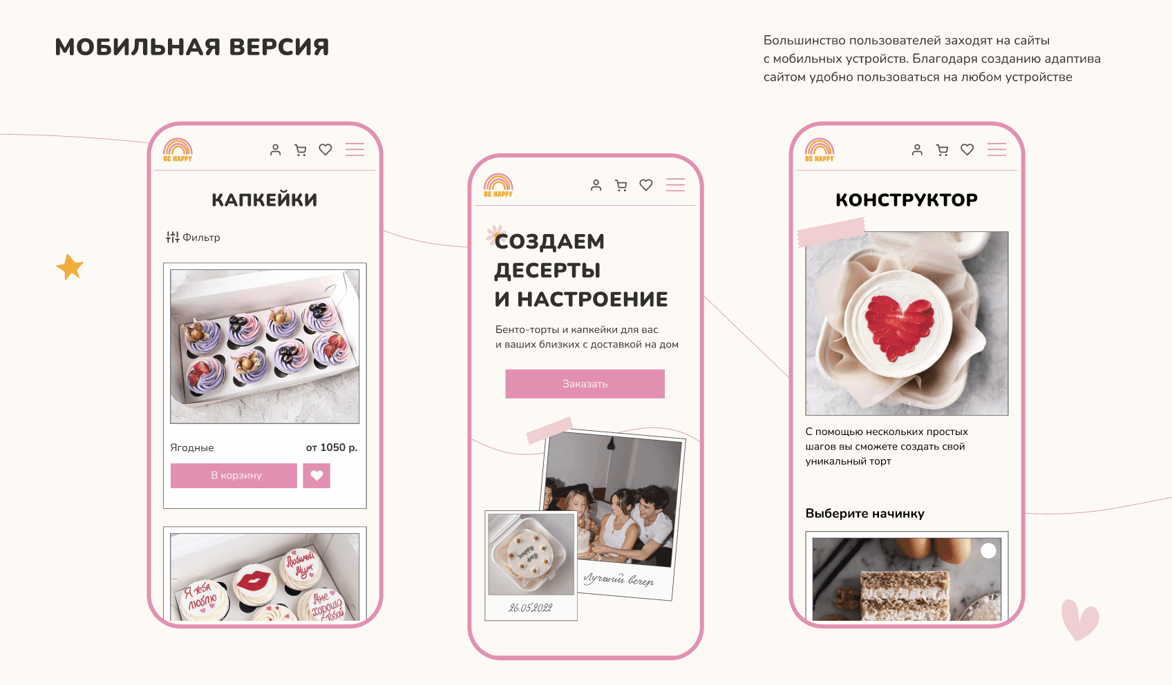 BE HAPPY confectionery — Изображение №15 — Интерфейсы, Брендинг, Анимация на Dprofile