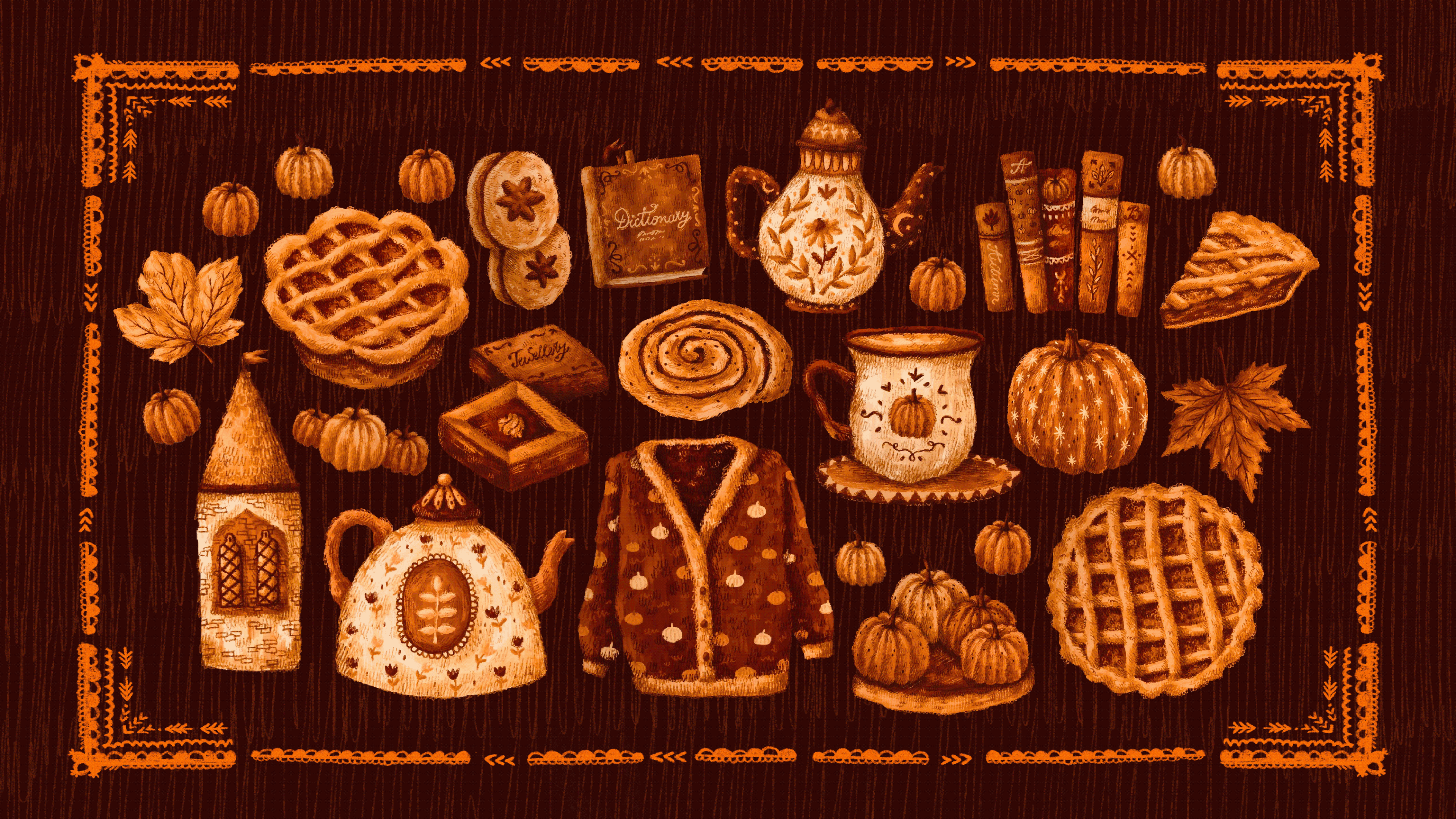↟ Медовая осень. Стикерпак — Изображение №7 — Иллюстрация, Графика на Dprofile