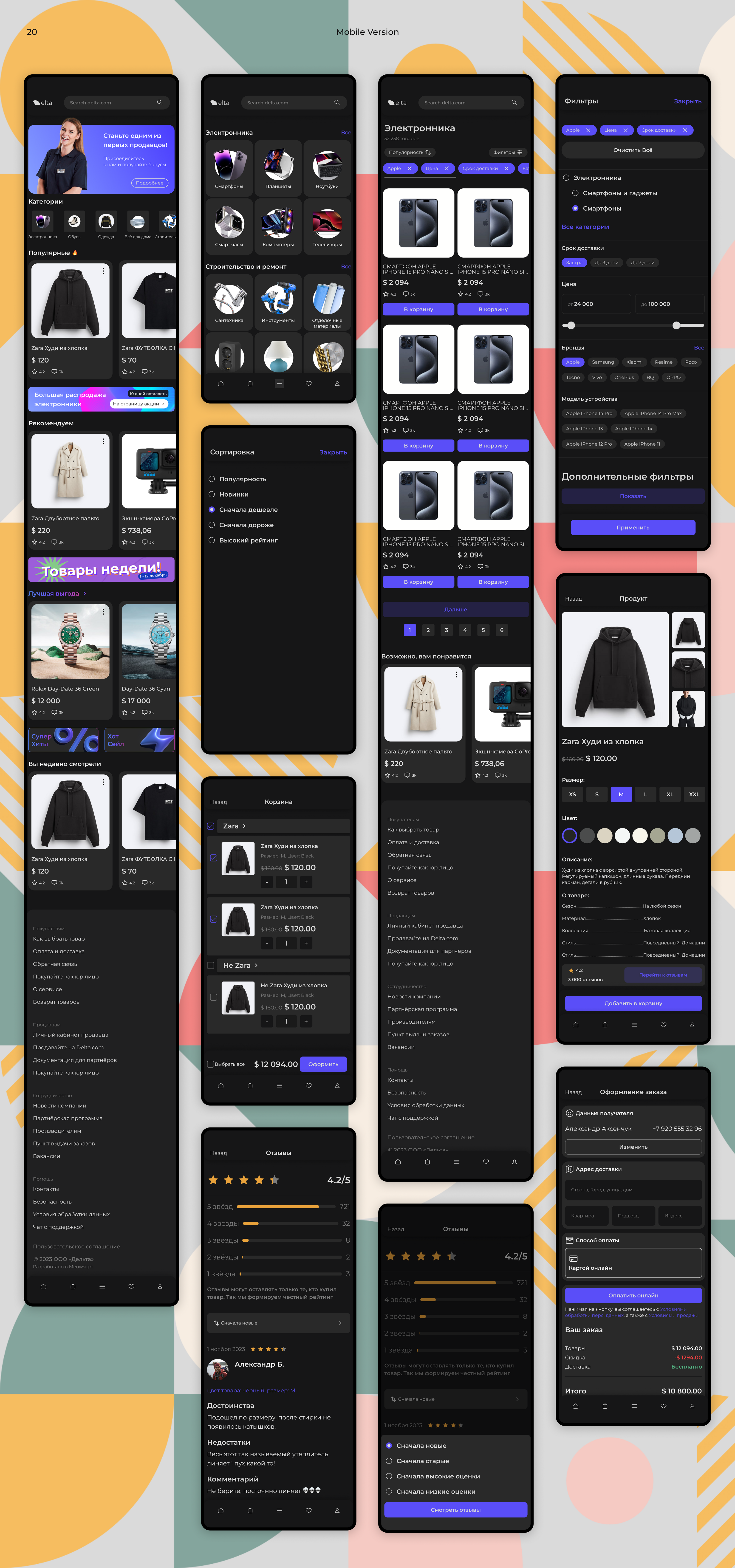 Delta E-commerce Marketplace — Изображение №20 — Интерфейсы на Dprofile