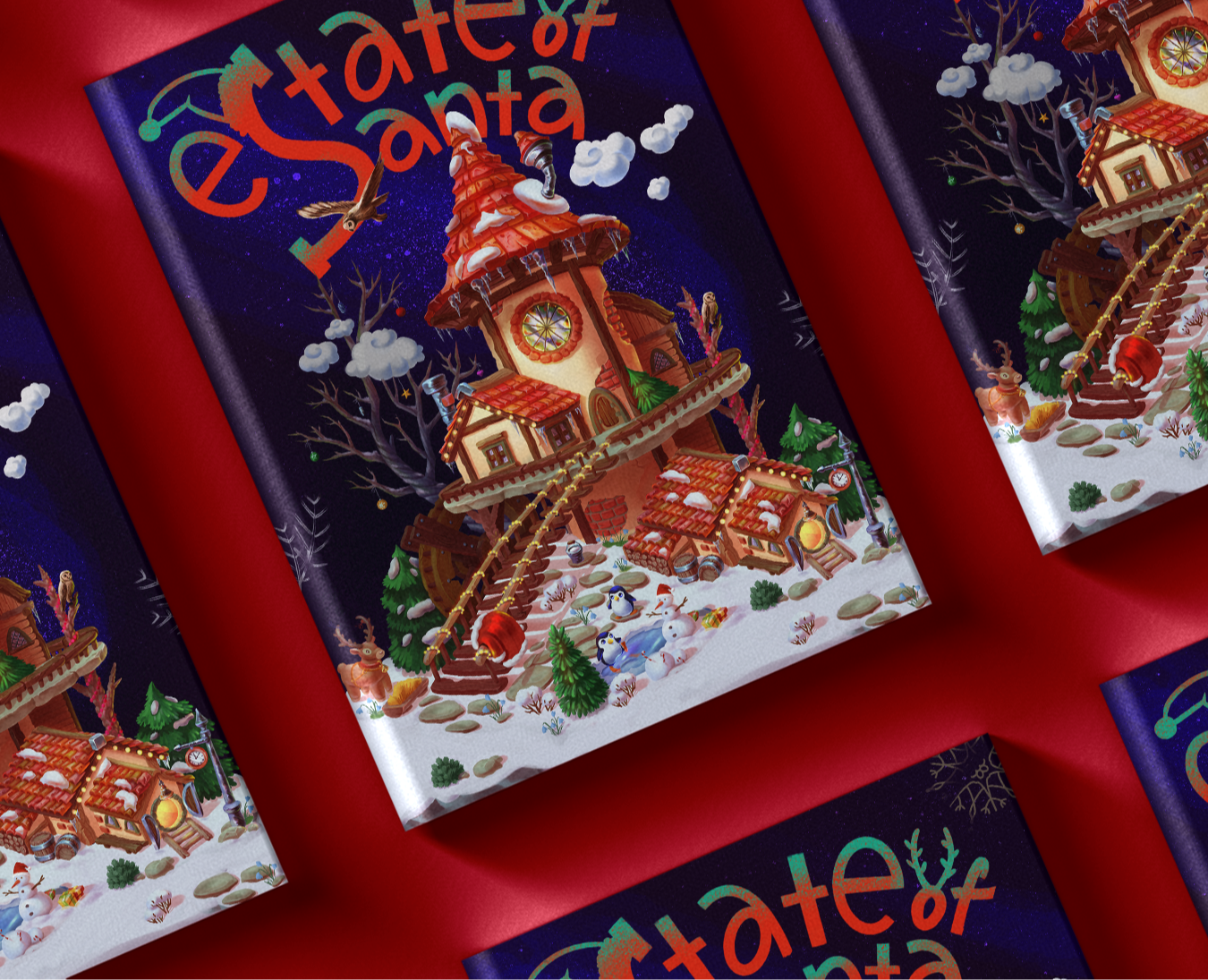 Children's book cover illustrations | Estate of Santa — Иллюстрация, Графика на Dprofile