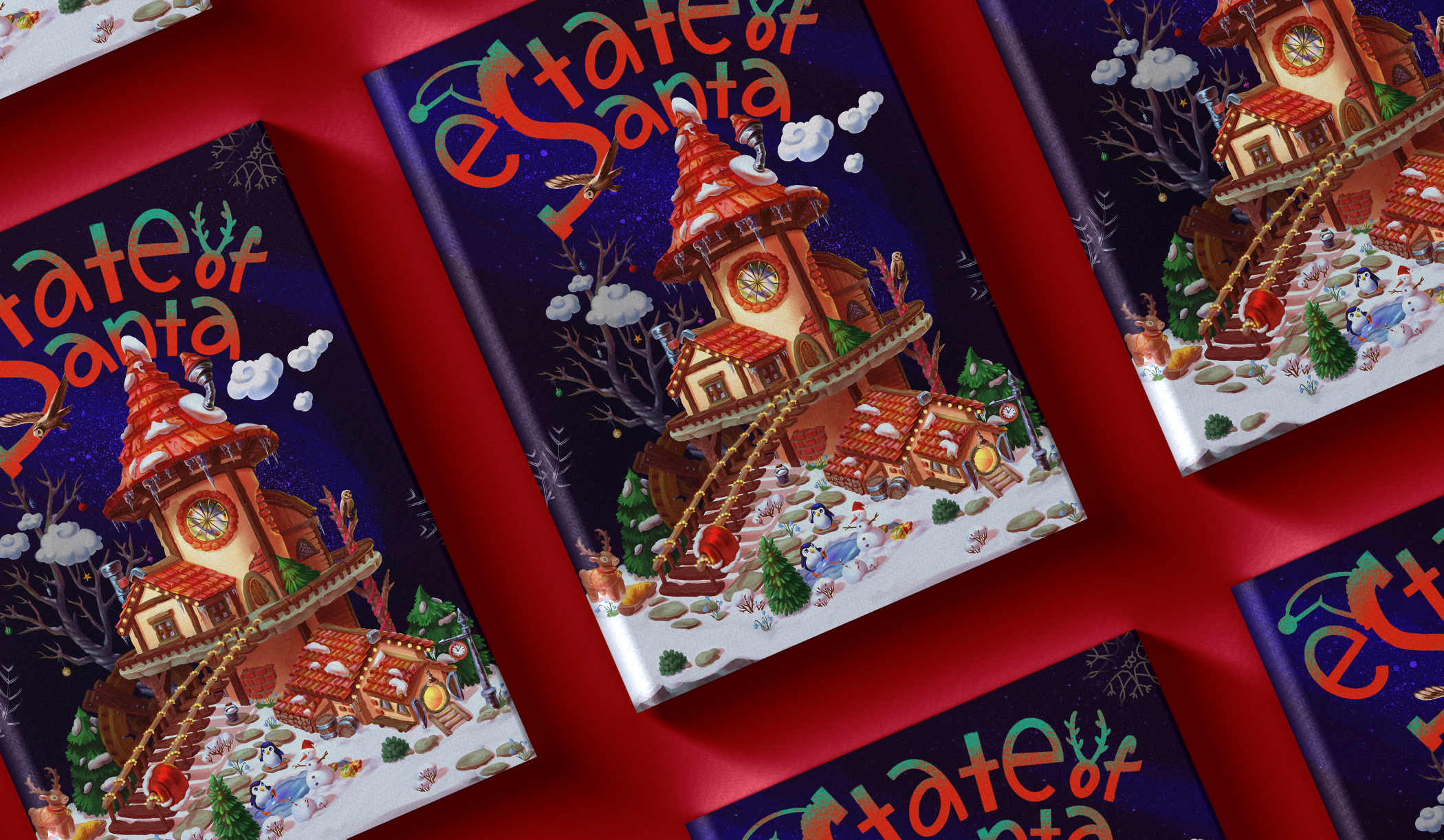 Children's book cover illustrations | Estate of Santa — Изображение №2 — Иллюстрация, Графика на Dprofile