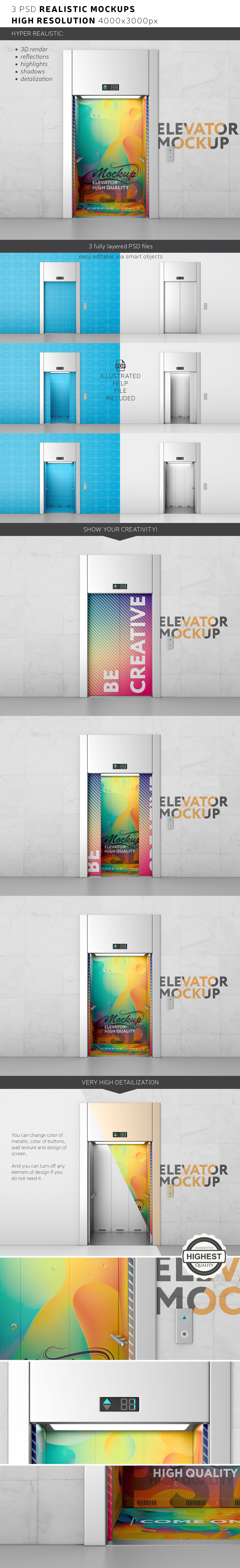 Elevator Mockup — Изображение №1 — Графика, 3D на Dprofile