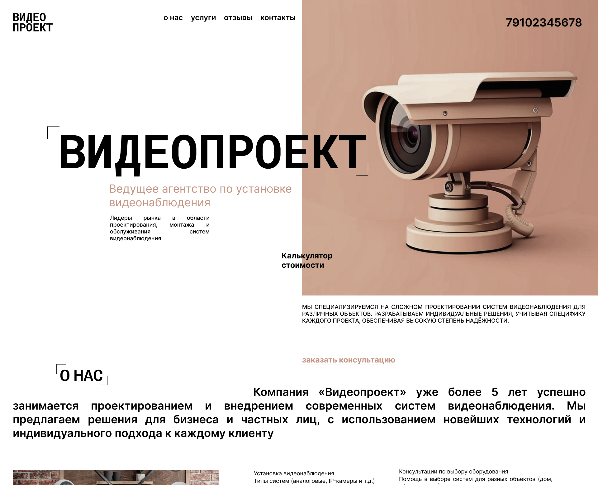 Бизнес сайт видеопроект на Dprofile